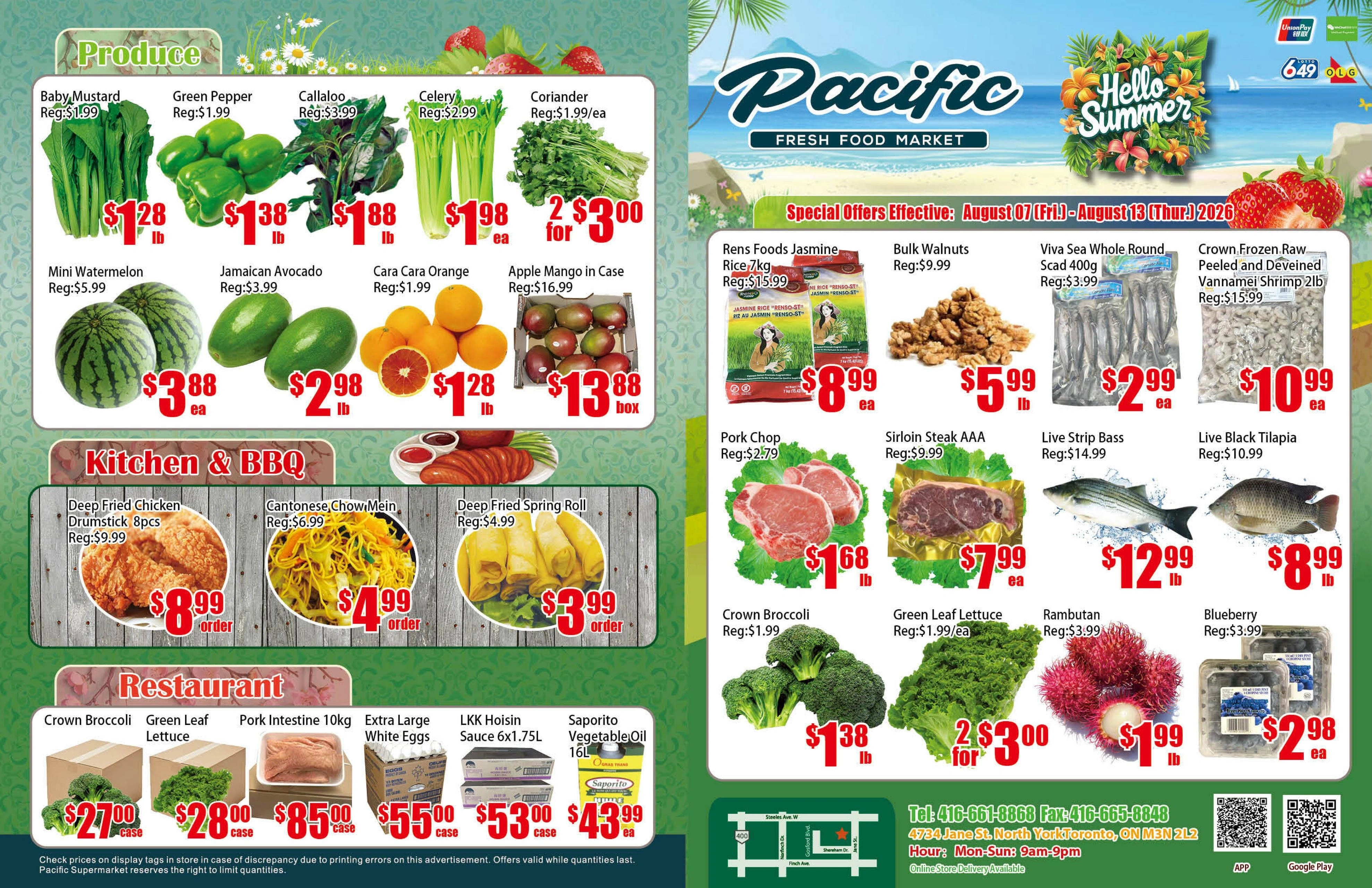Pacific Fresh Food Market flyer page 1