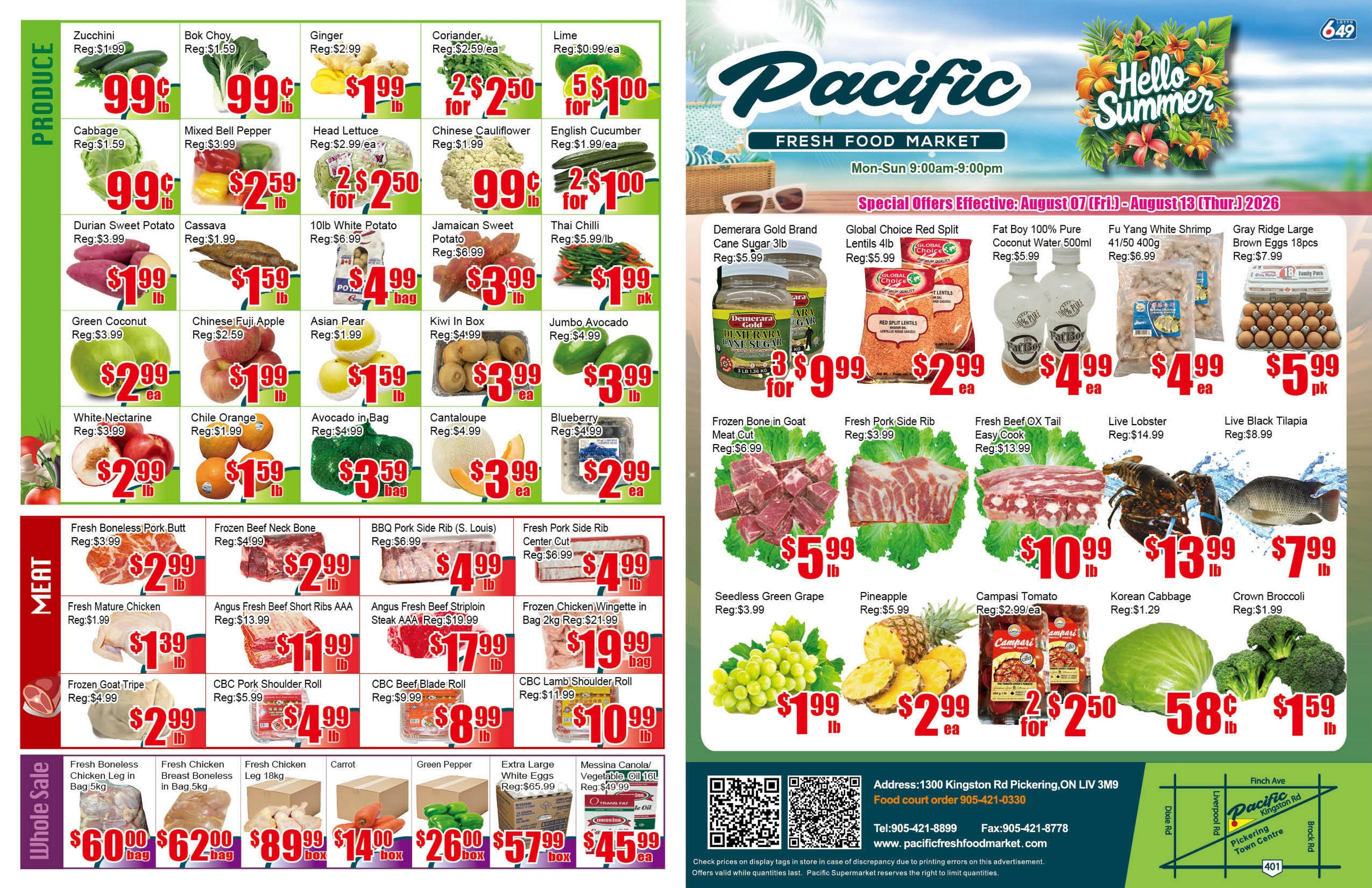 Pacific Fresh Food Market flyer page 1