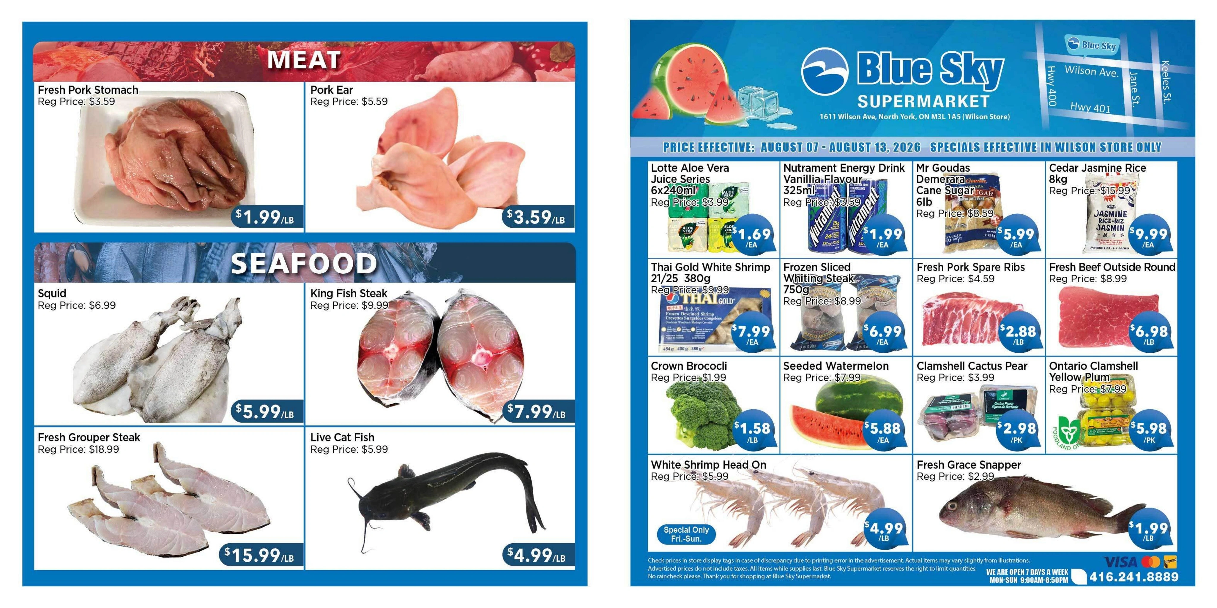 Blue Sky Supermarket flyer page 1