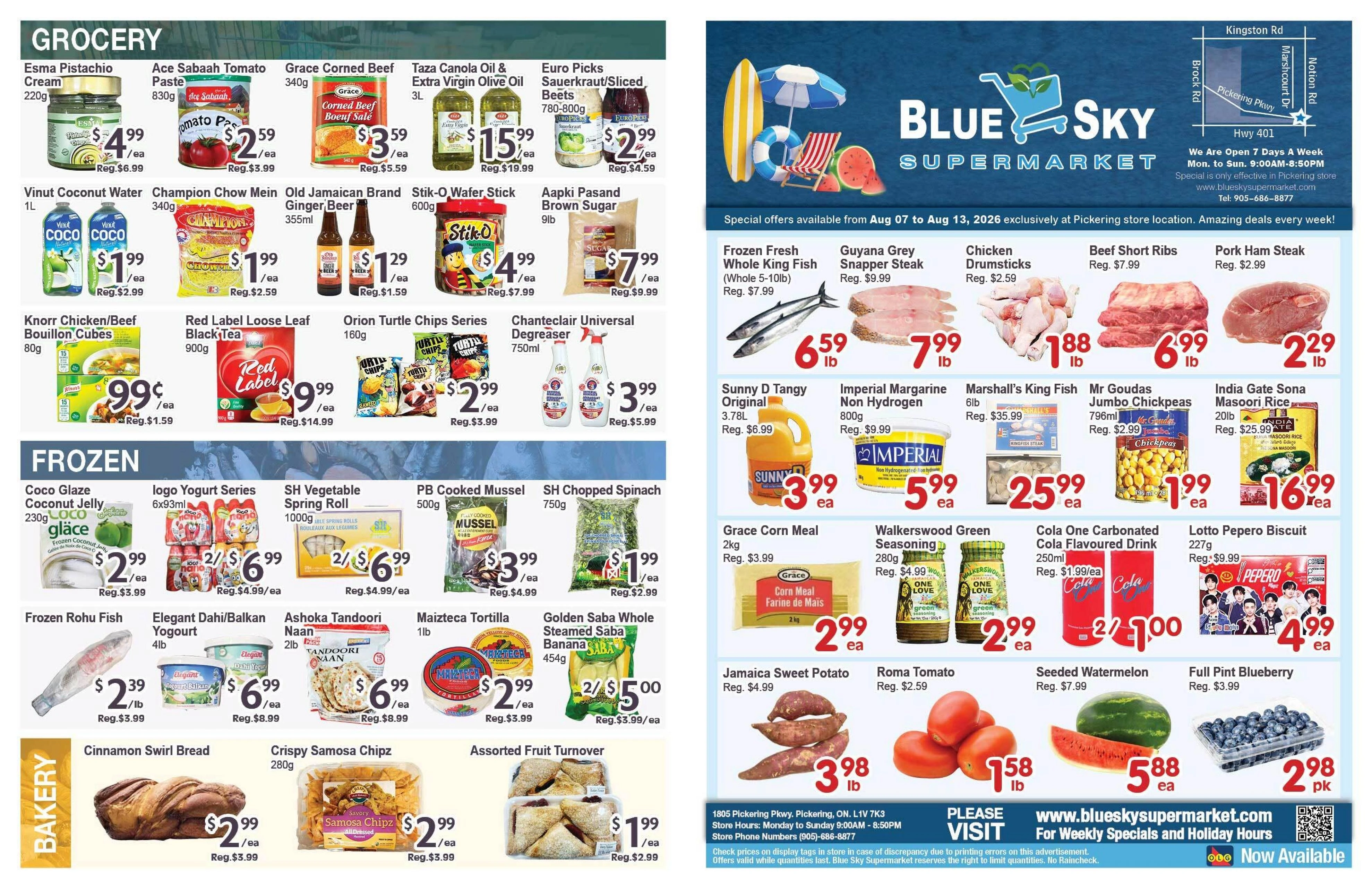 Blue Sky Supermarket flyer page 1