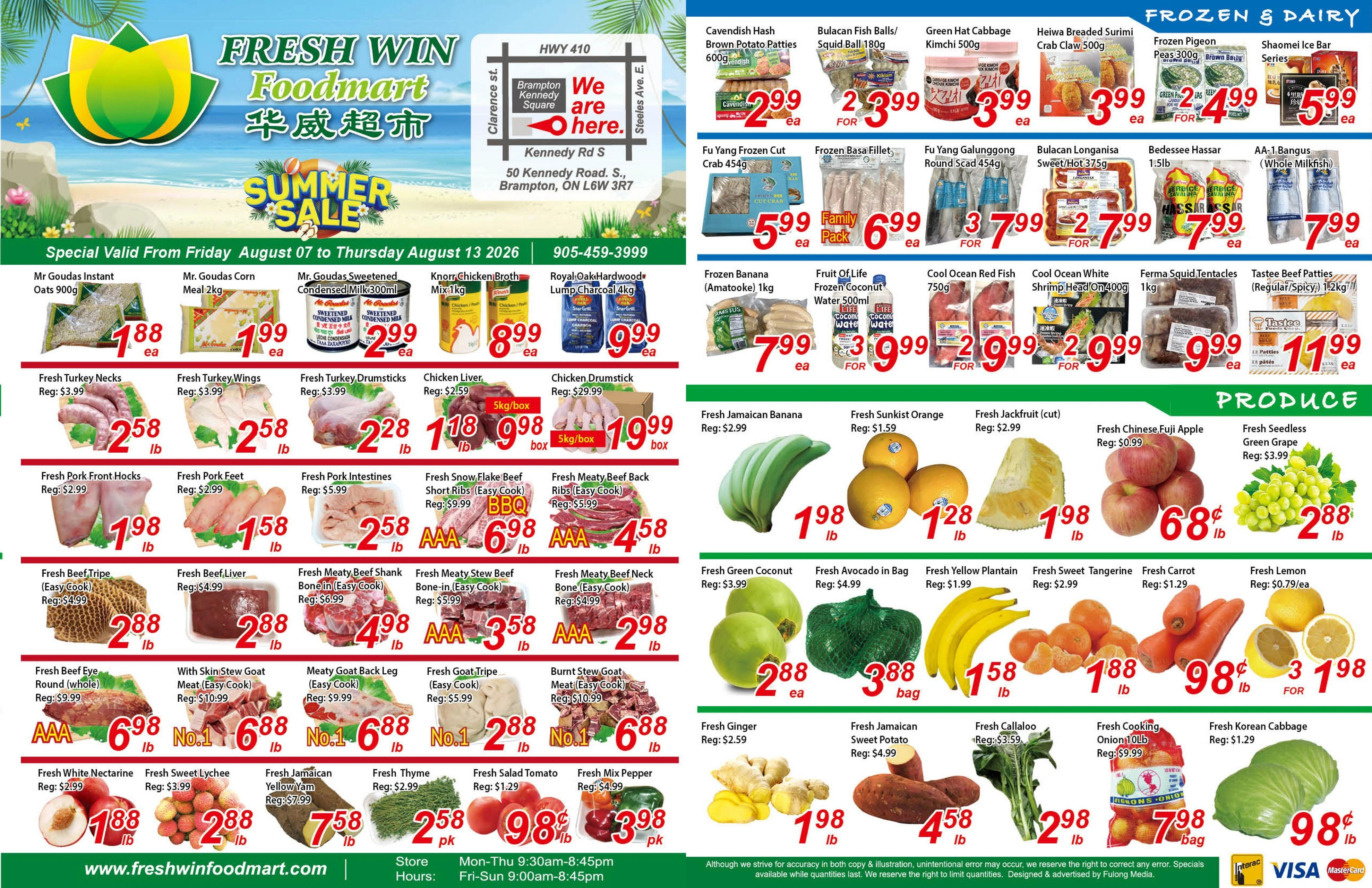 FreshWin Foodmart flyer page 1