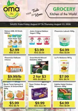 Oma Fresh Foods Indexed Weekly