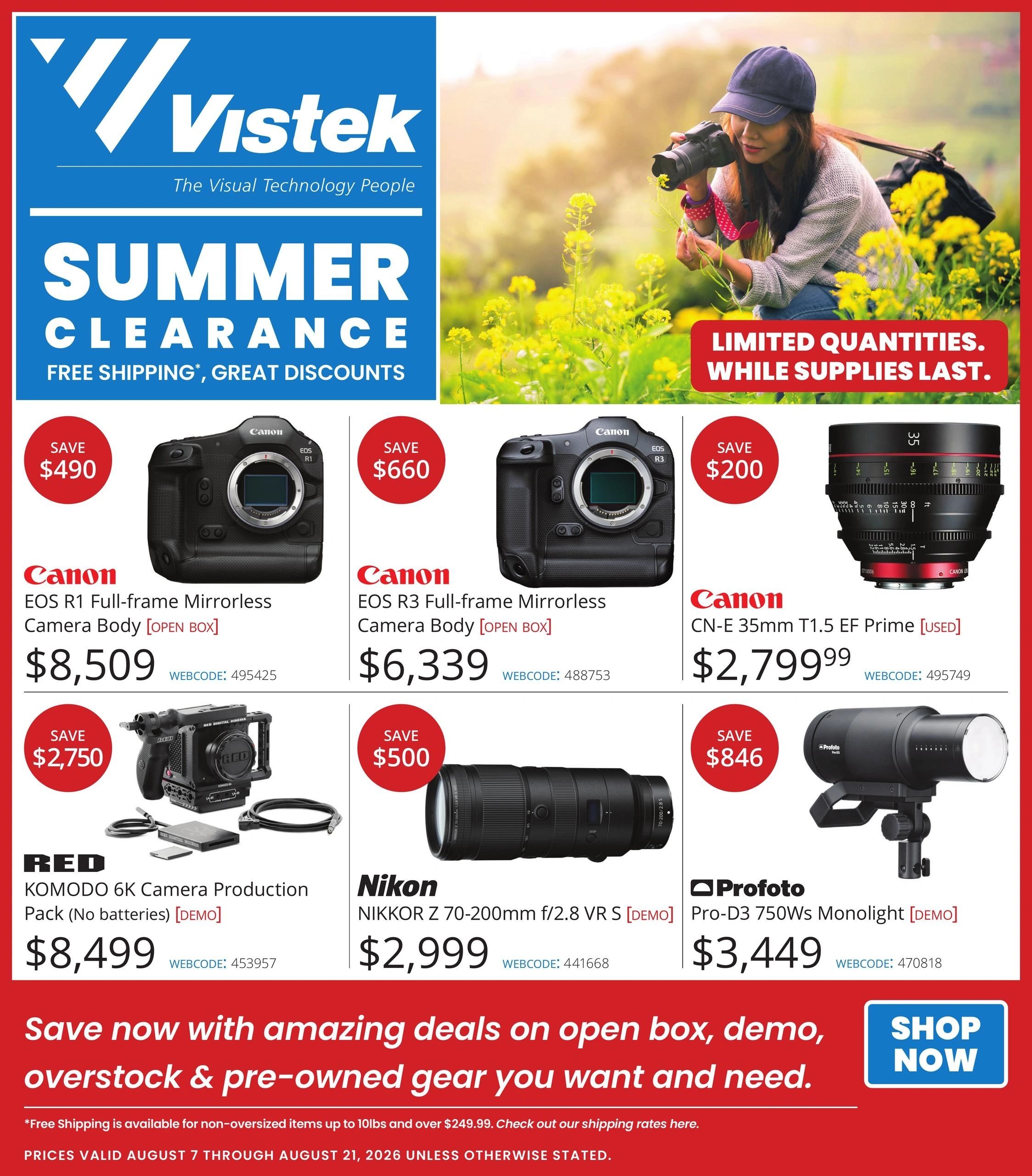 Vistek flyer page 1