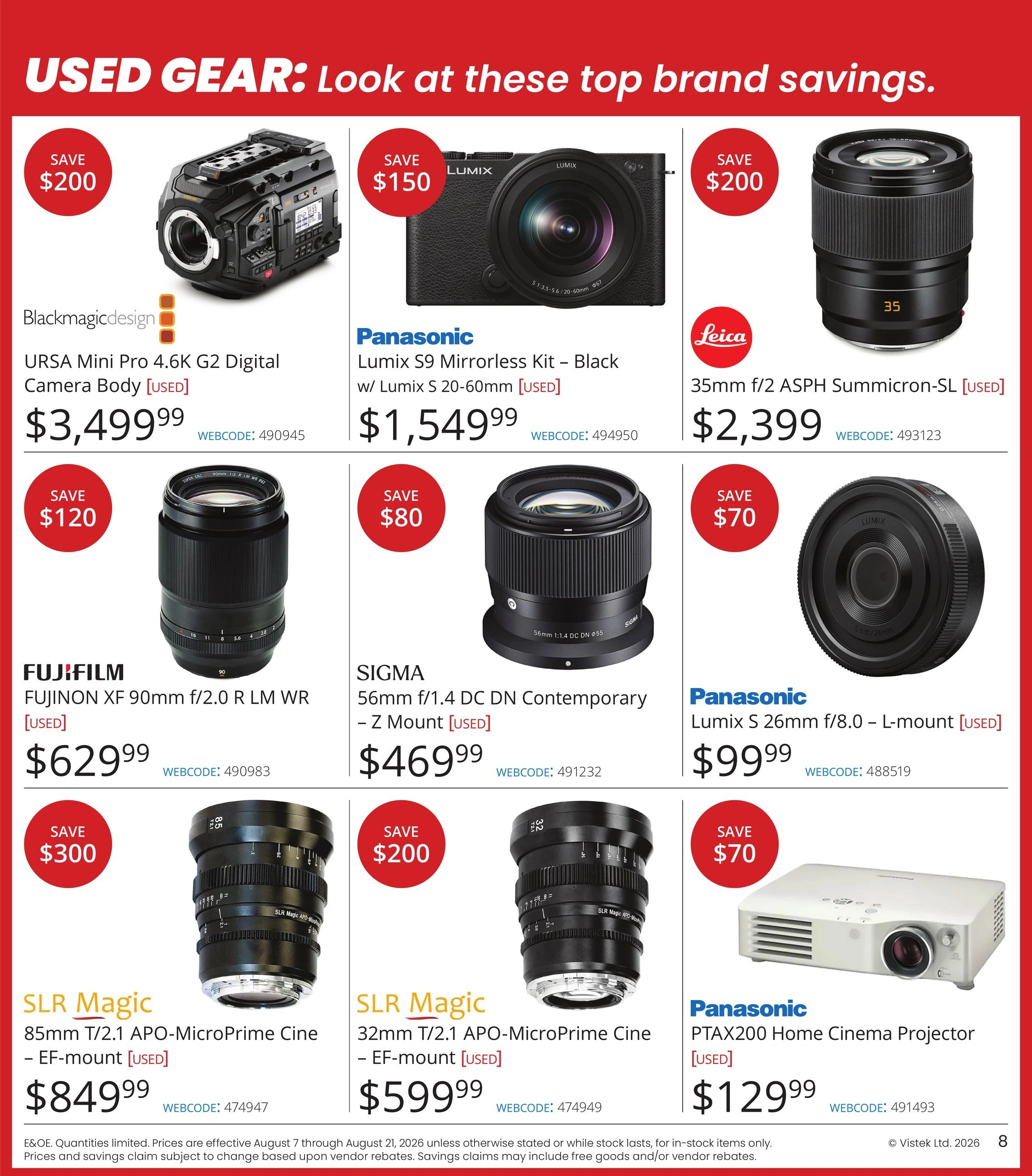 Vistek flyer page 8