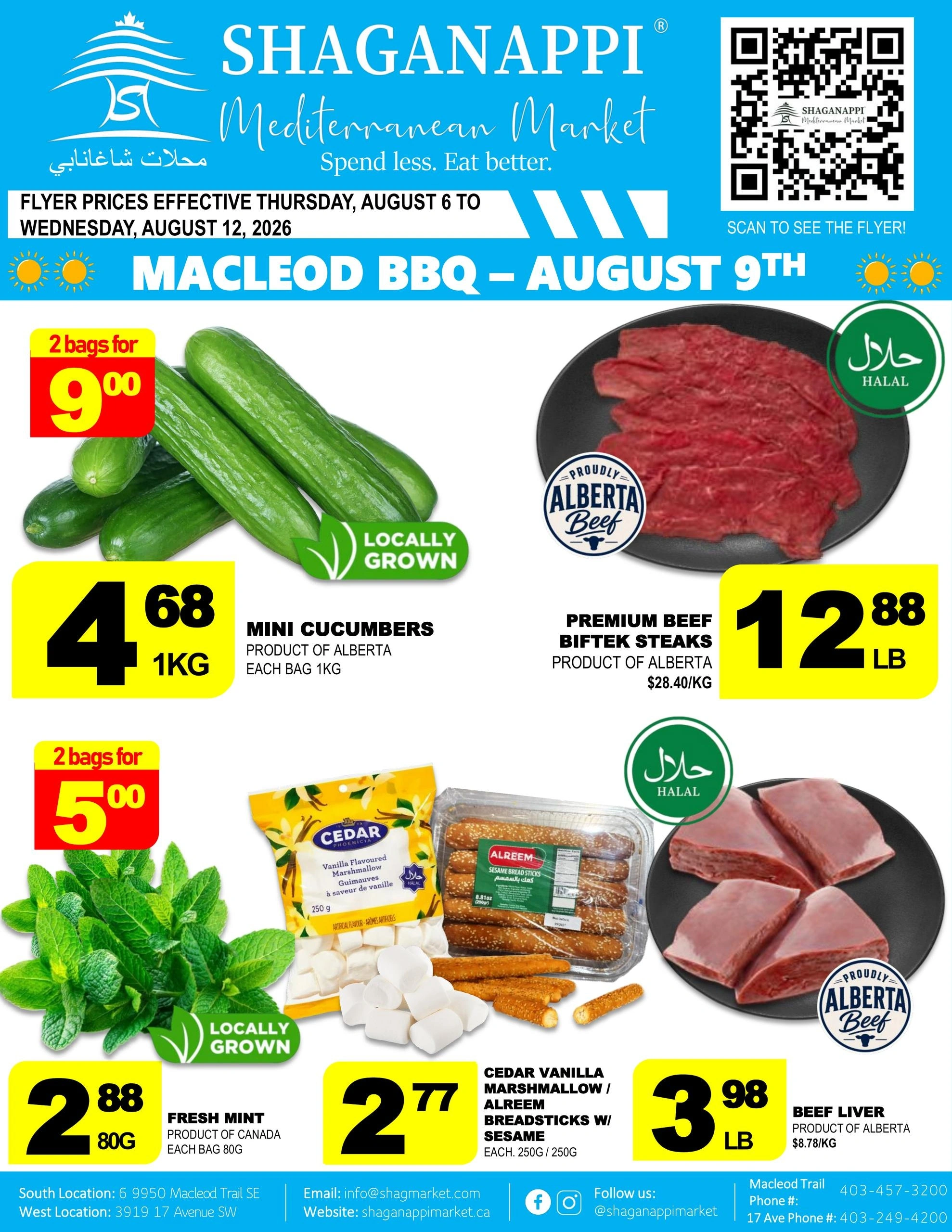 Shaganappi Mediterranean Market flyer page 1