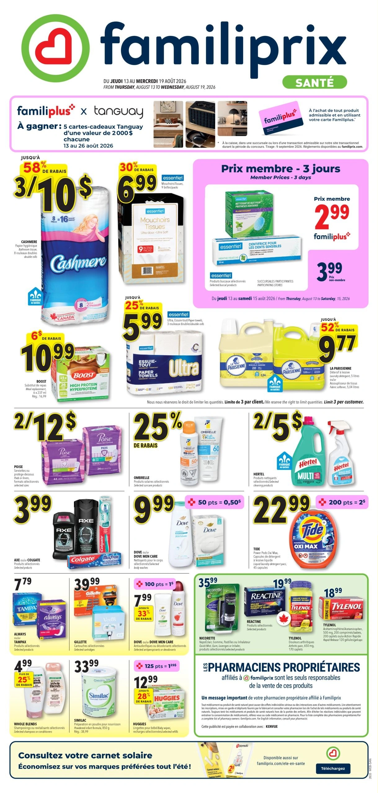 Familiprix Santé flyer page 1