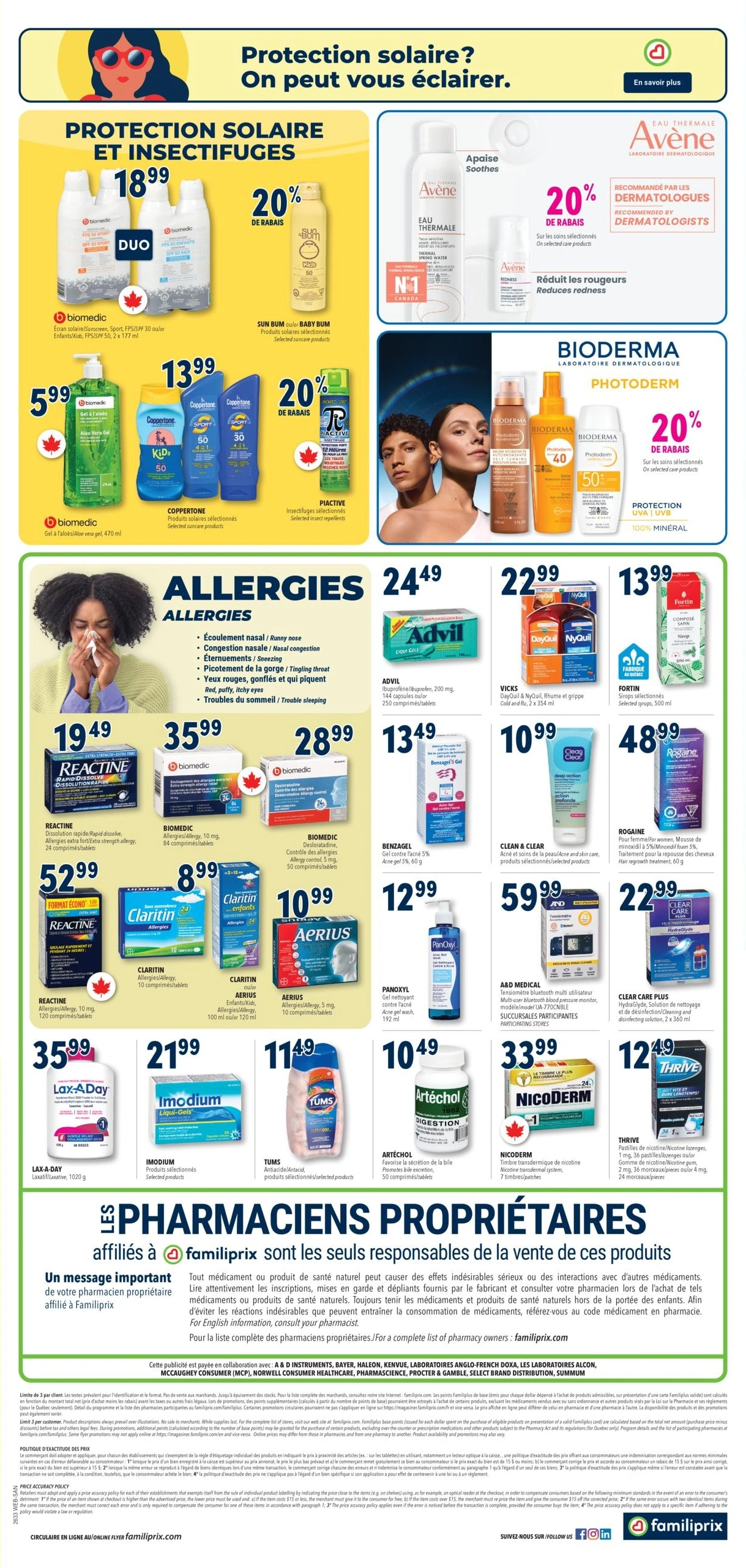 Familiprix Santé flyer page 3