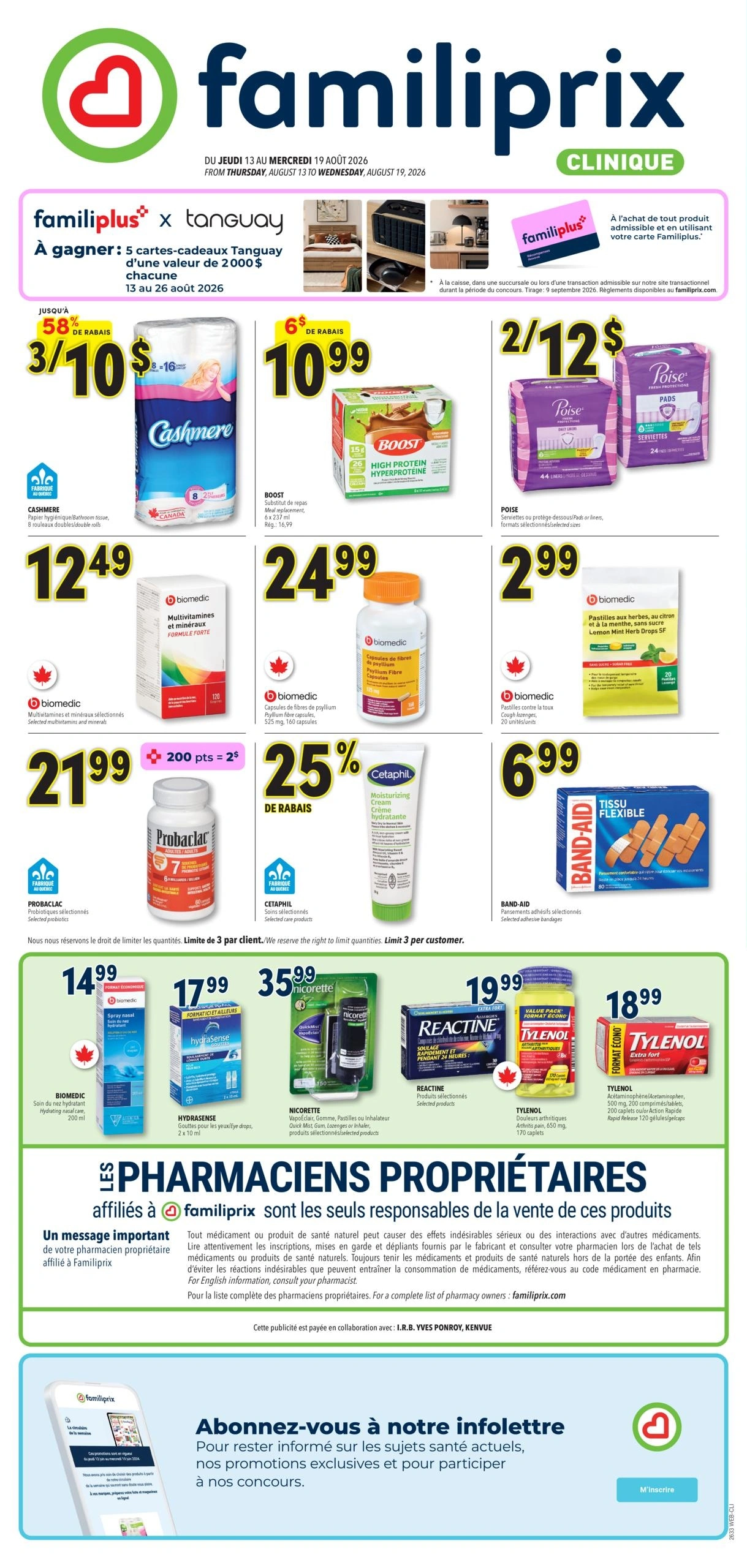 Familiprix Clinique flyer page 1