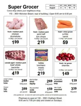 Super Grocer & Pharmacy Indexed Weekly