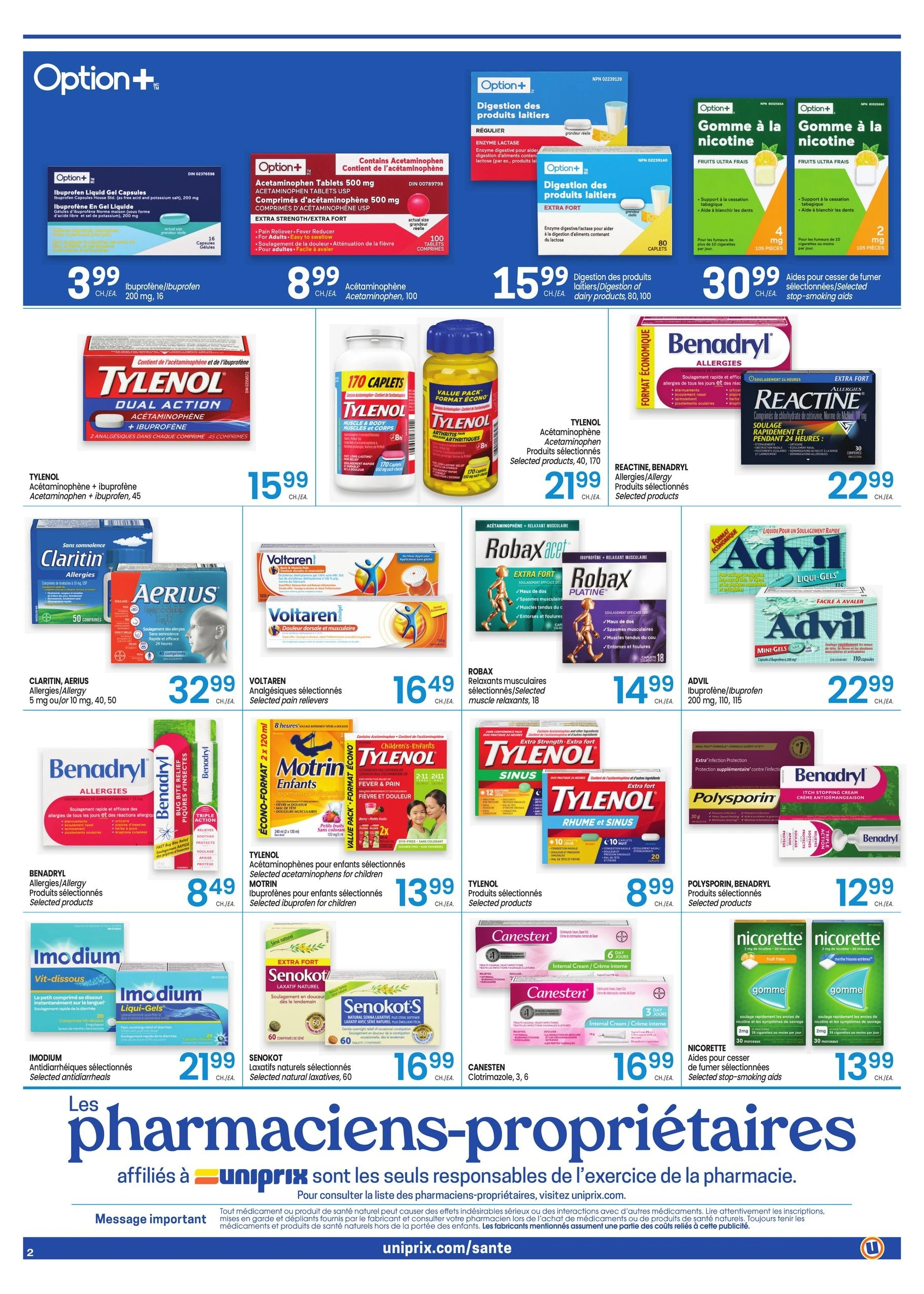 Uniprix Sante flyer page 2