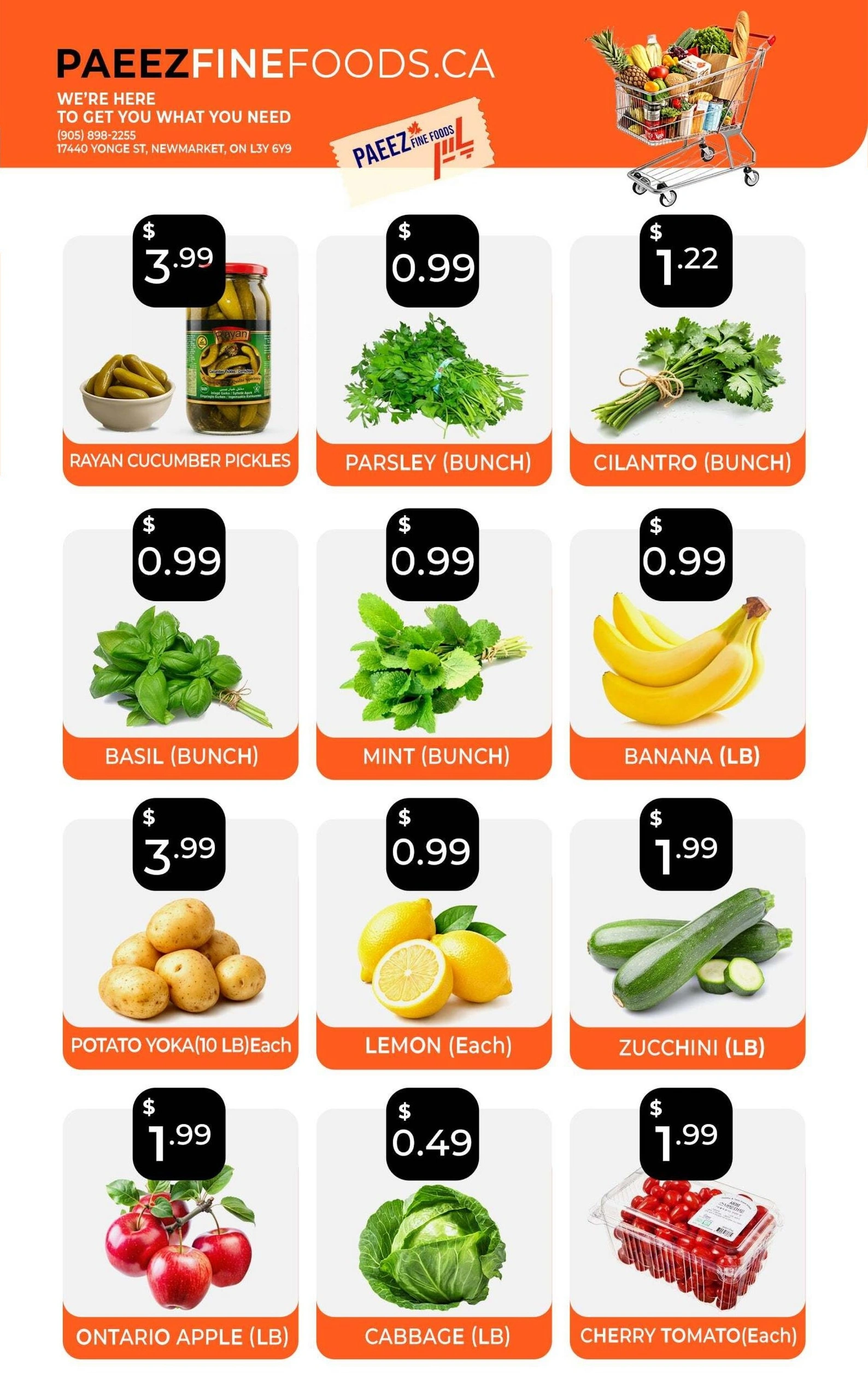 Paeez Fine Foods flyer page 2