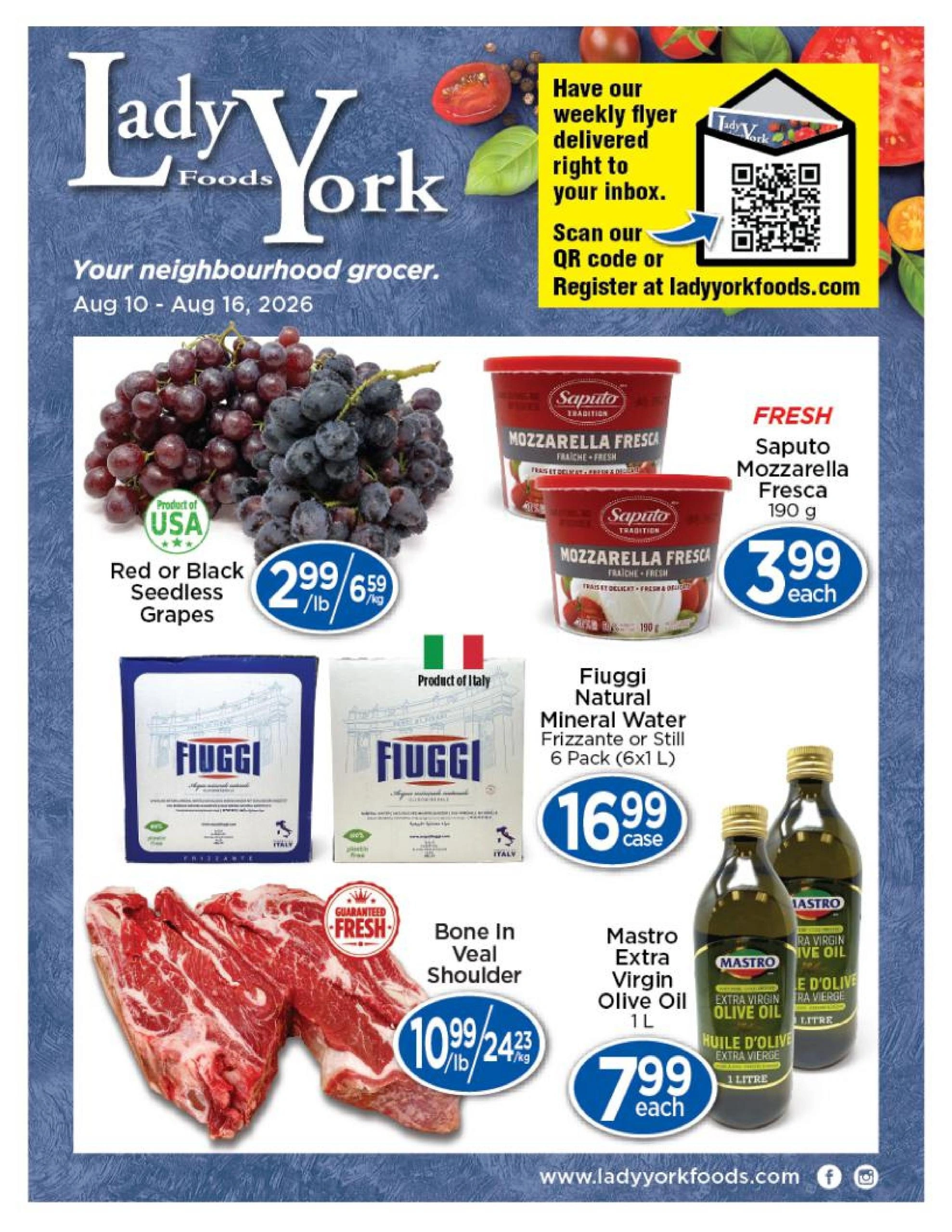 Lady York Foods flyer page 1