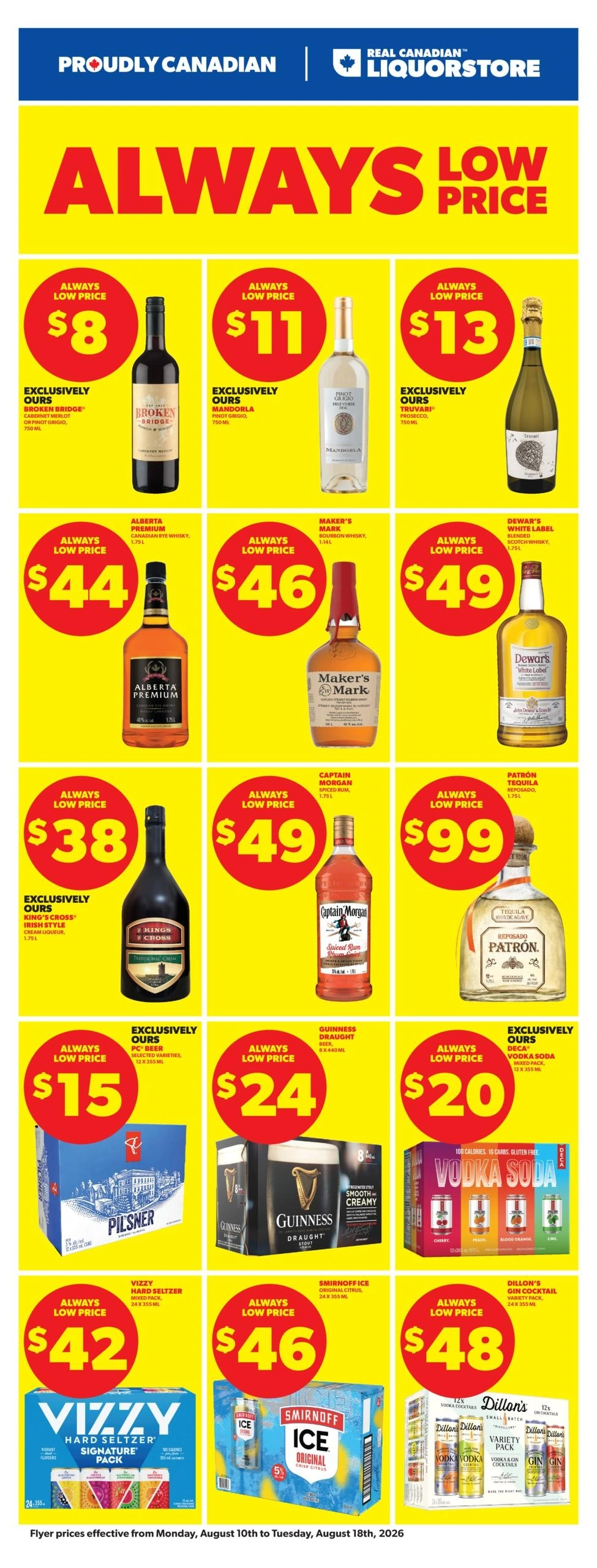 Real Canadian Liquor Store flyer page 1