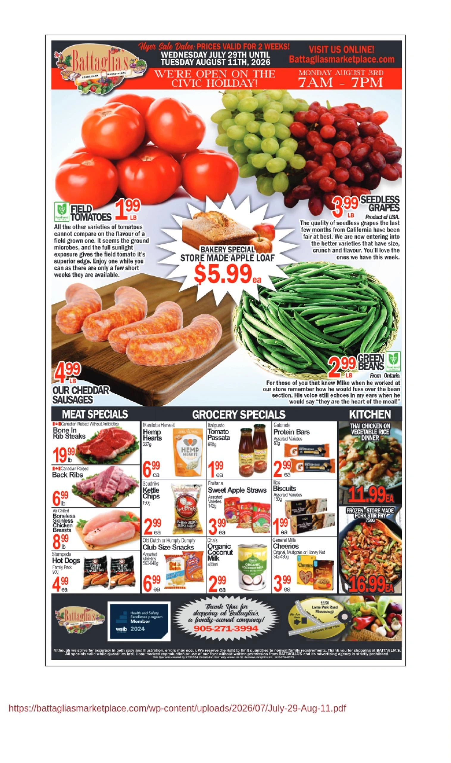 Battaglia's Marketplace flyer page 1