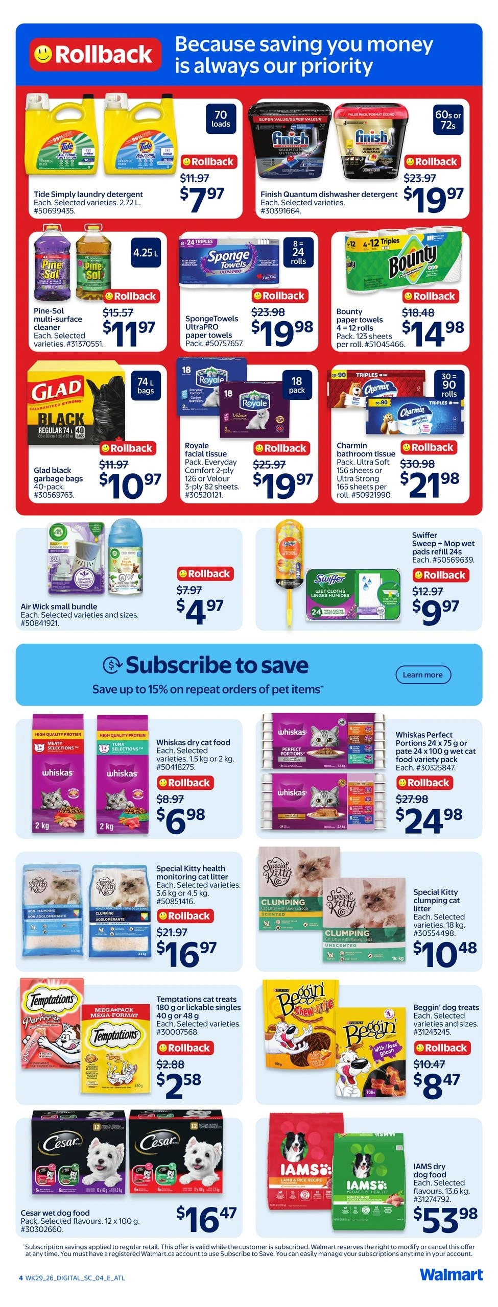 Walmart flyer page 1