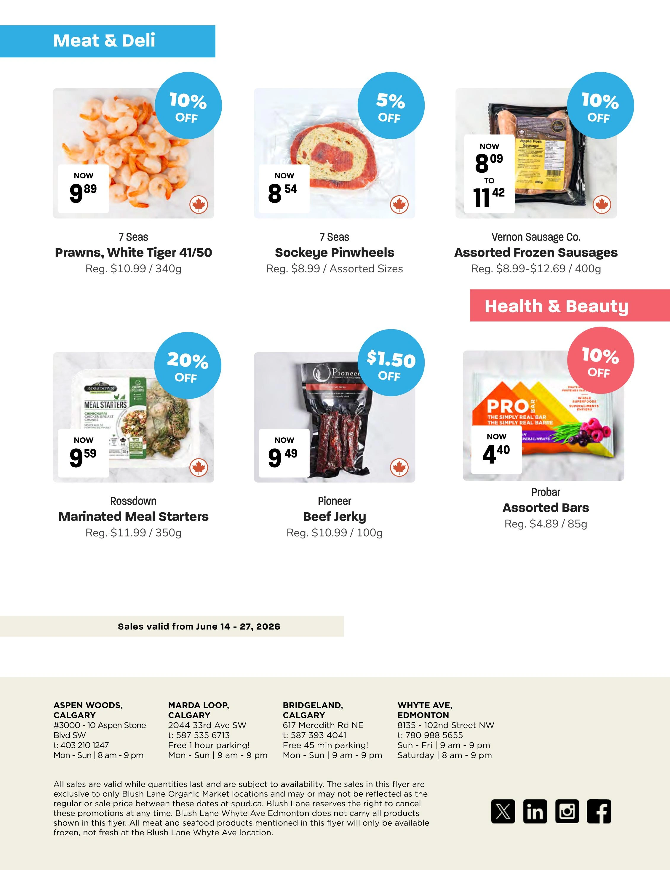 Blush Lane Organic Market flyer page 7