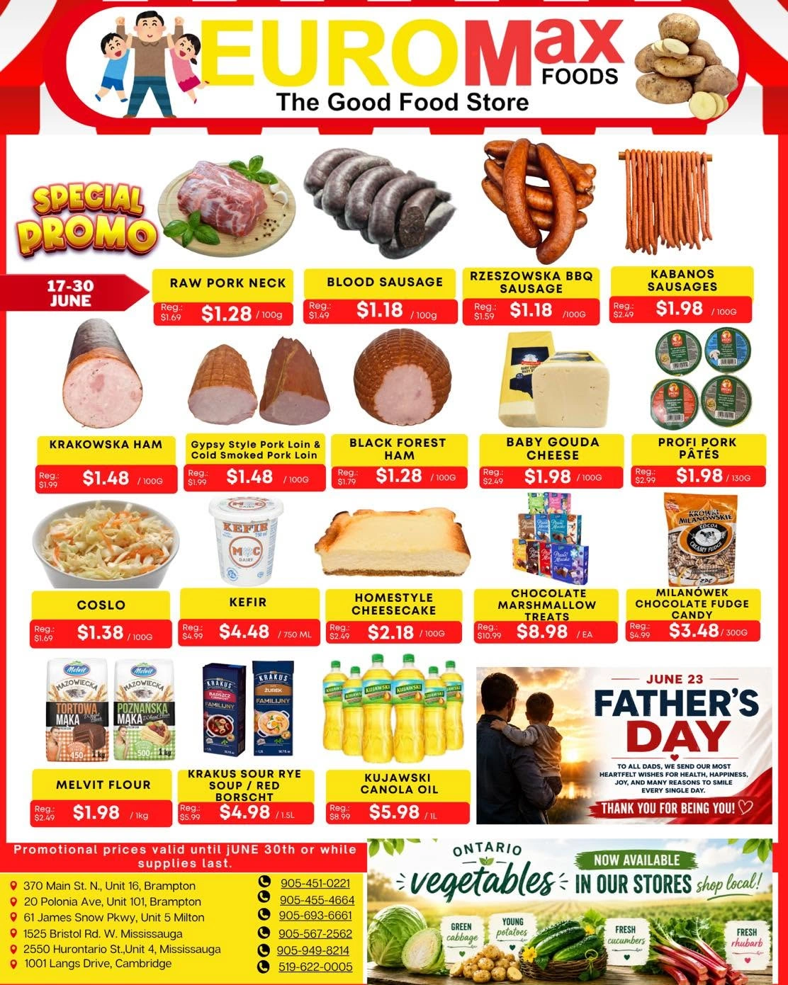 EuroMax Foods flyer page 1