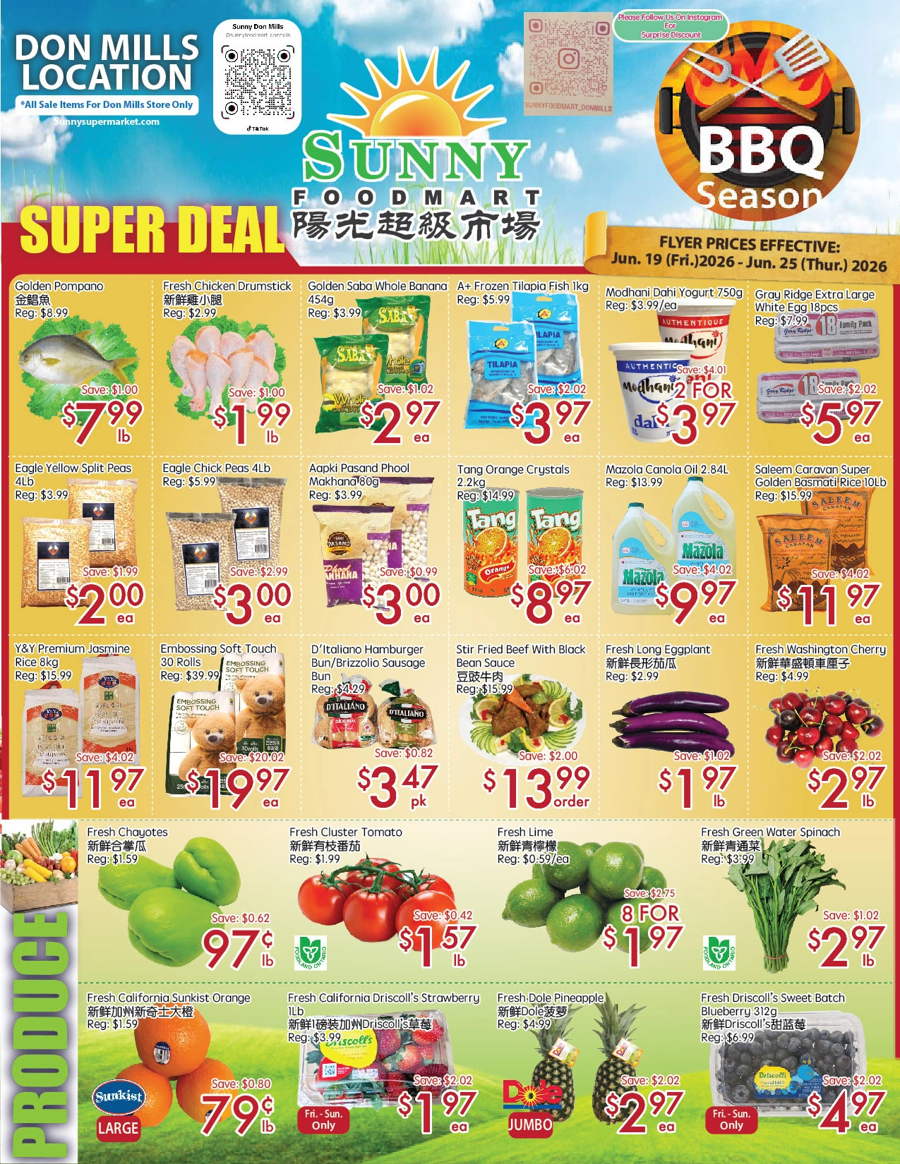 Sunny Food Mart flyer page 1