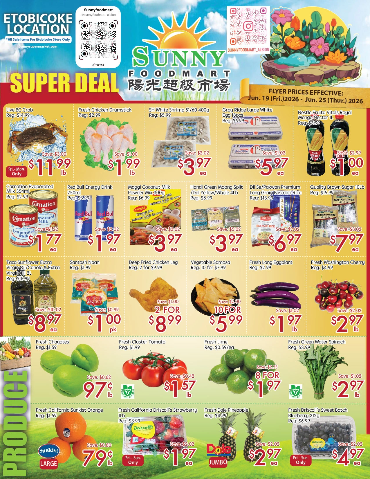 Sunny Food Mart flyer page 1