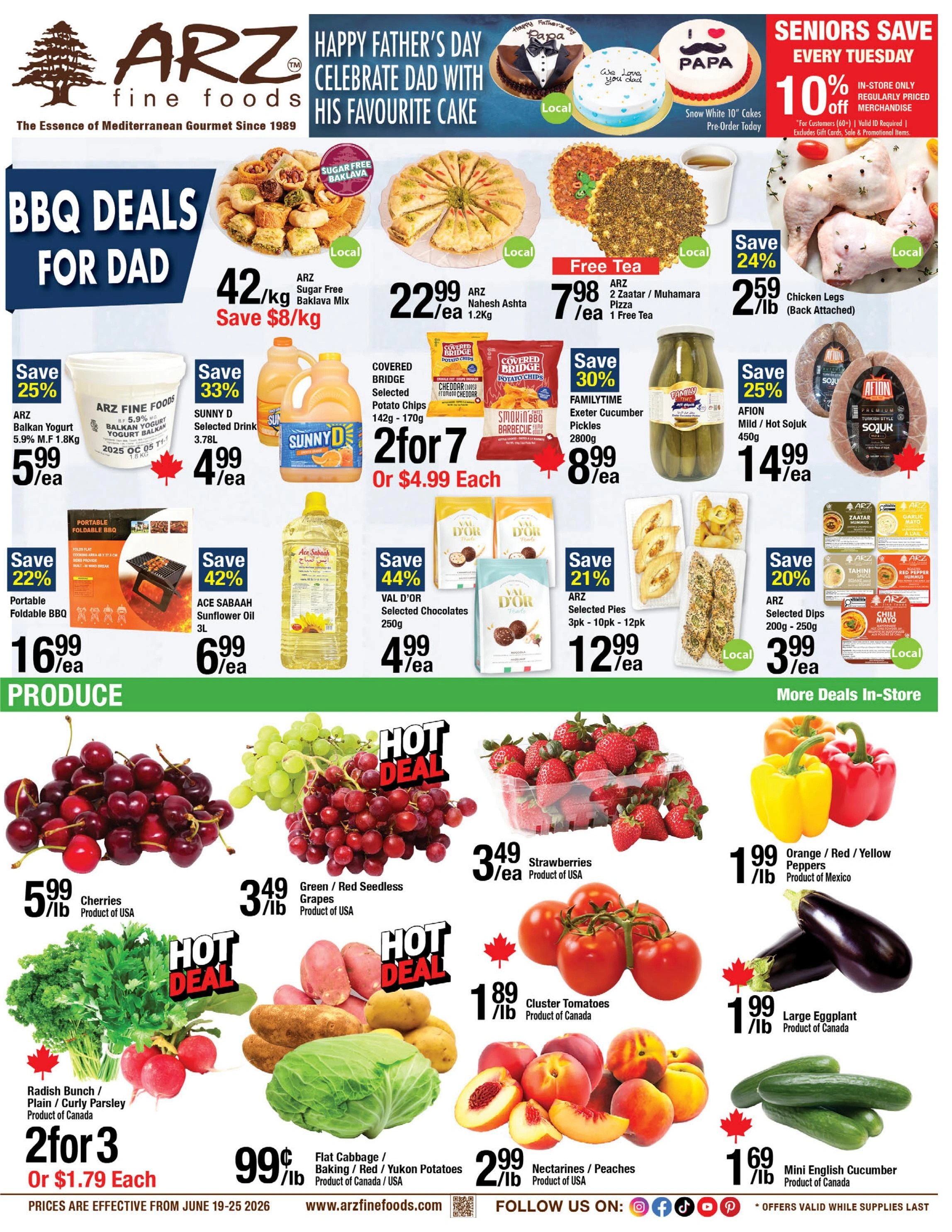 Arz Fine Foods flyer page 1