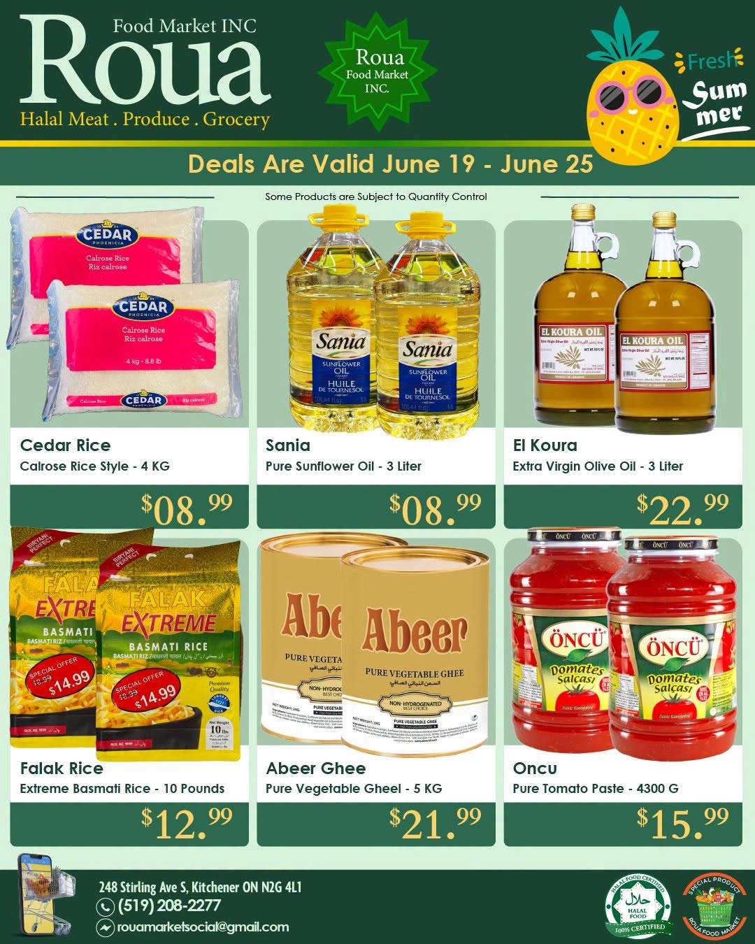 Roua Food Market flyer page 1