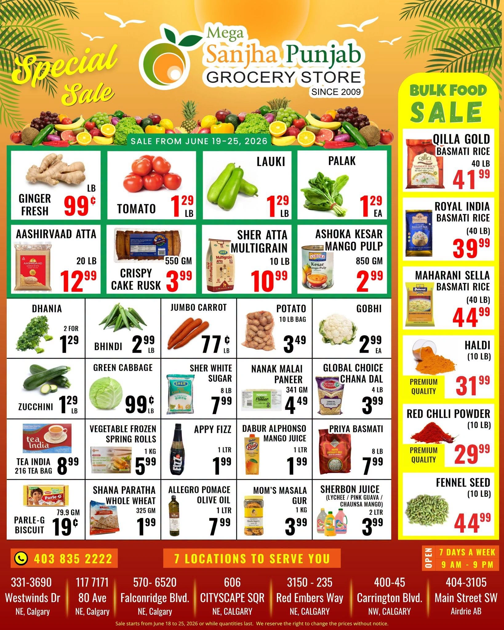Sanjha Punjab Grocery Store flyer page 1