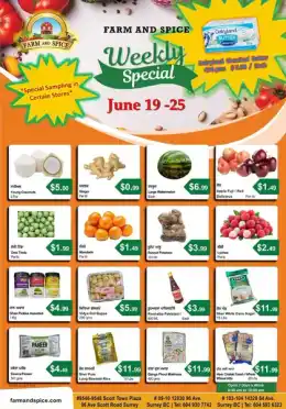 Farm And Spice Grocers Farm And Spice Grocers Flyer June 19 to 25