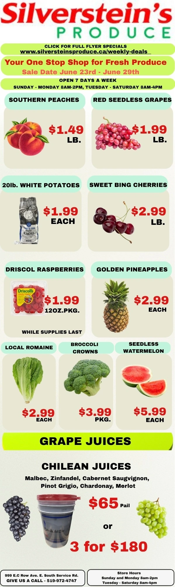 Silverstein's Produce flyer page 1