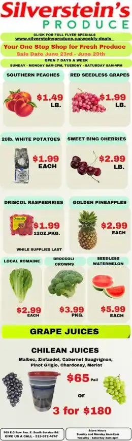 Silverstein's Produce Silverstein's Produce Flyer June 23 to 29