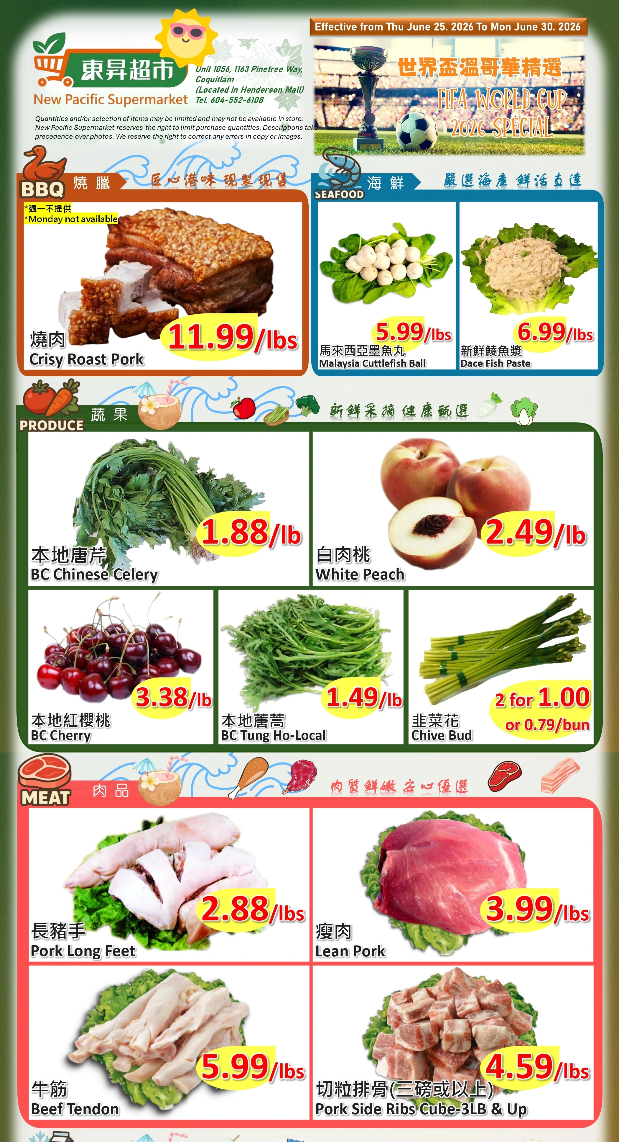 New Pacific Supermarket flyer page 1