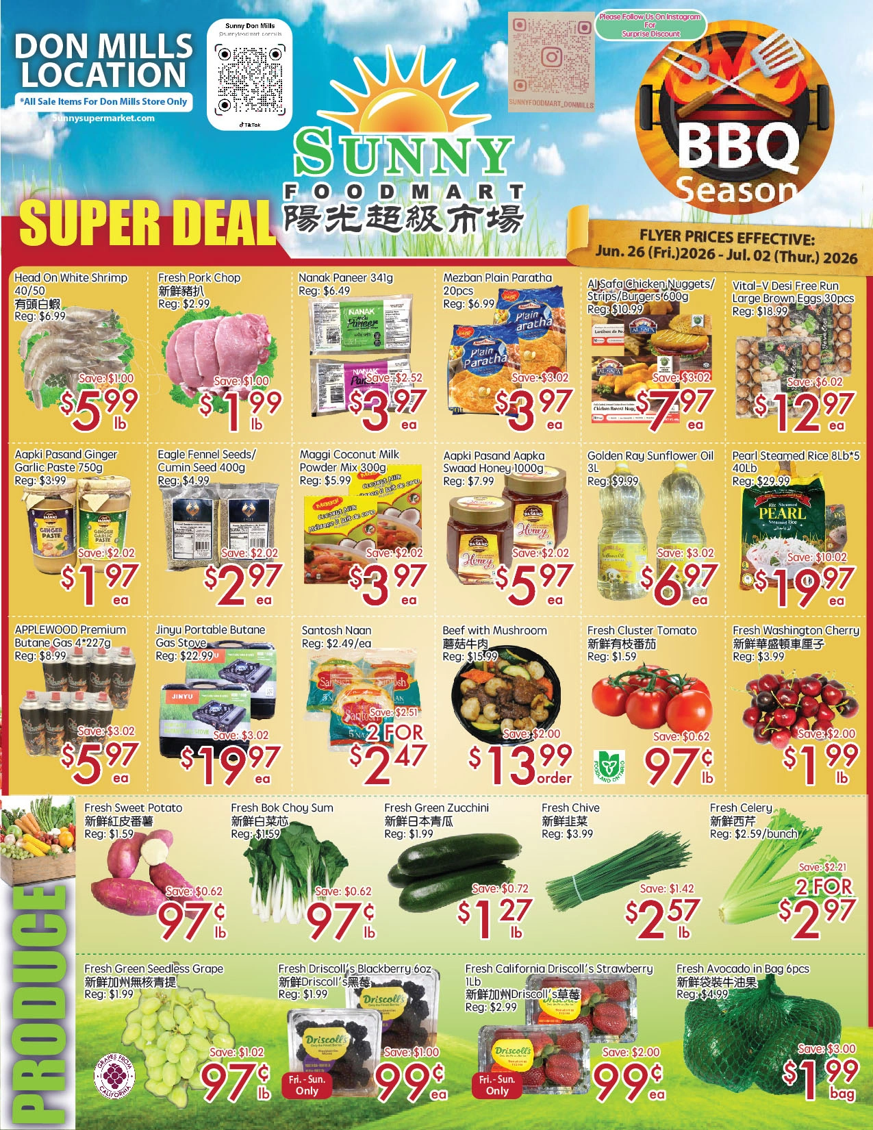 Sunny Food Mart flyer page 1
