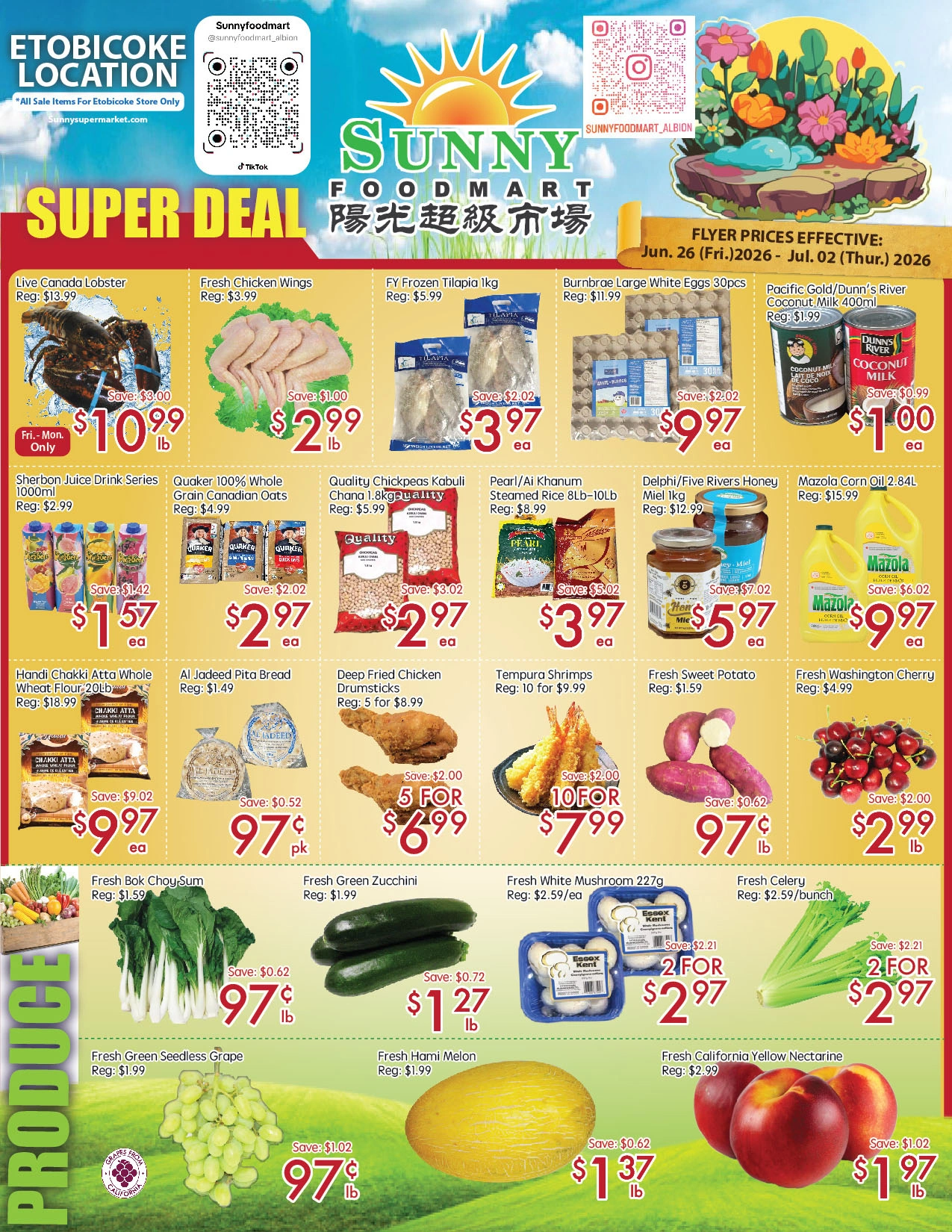 Sunny Food Mart flyer page 1