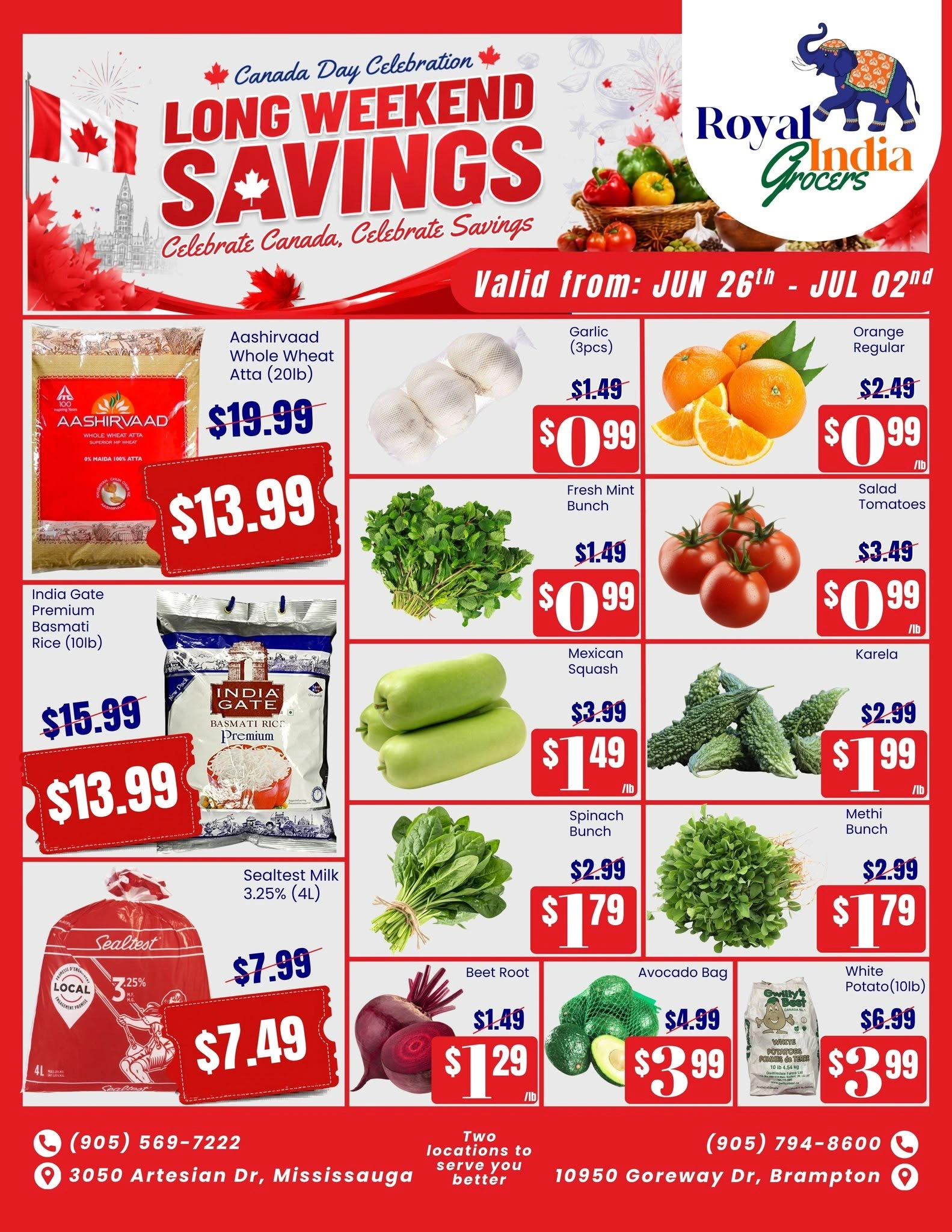 Royal India Grocers flyer page 1