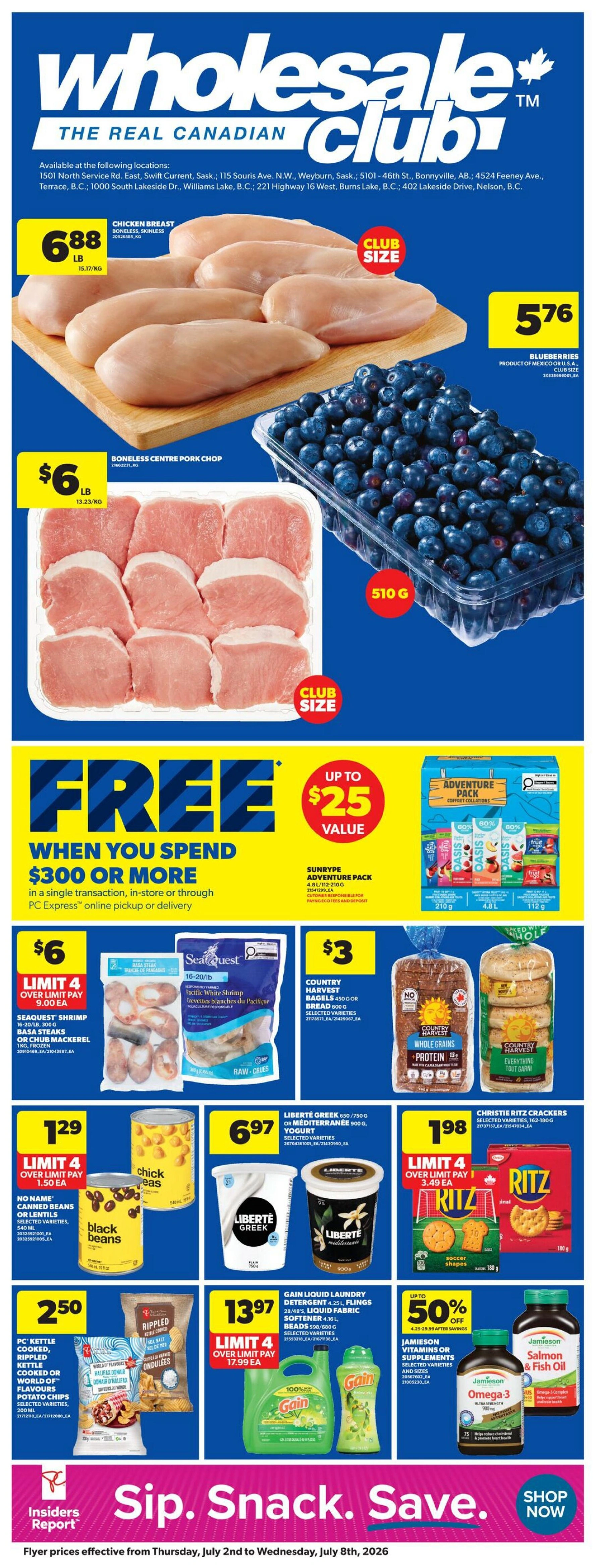 Real Canadian Wholesale Club flyer page 1