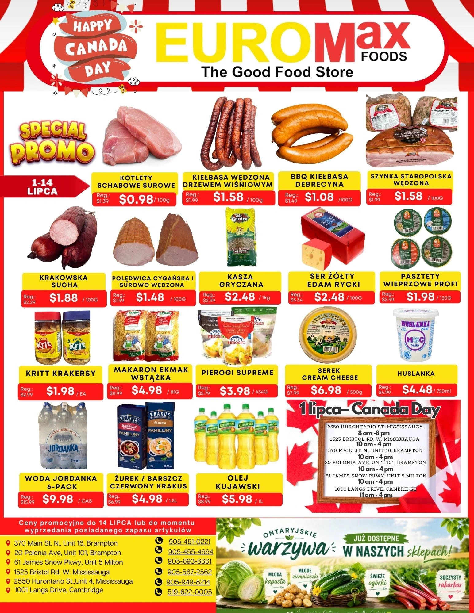 EuroMax Foods flyer page 1