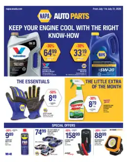 NAPA Auto Parts NAPA Auto Parts Flyer July 1 to 31