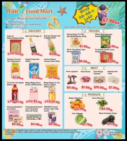 Wan 2 Food Mart flyer page 1