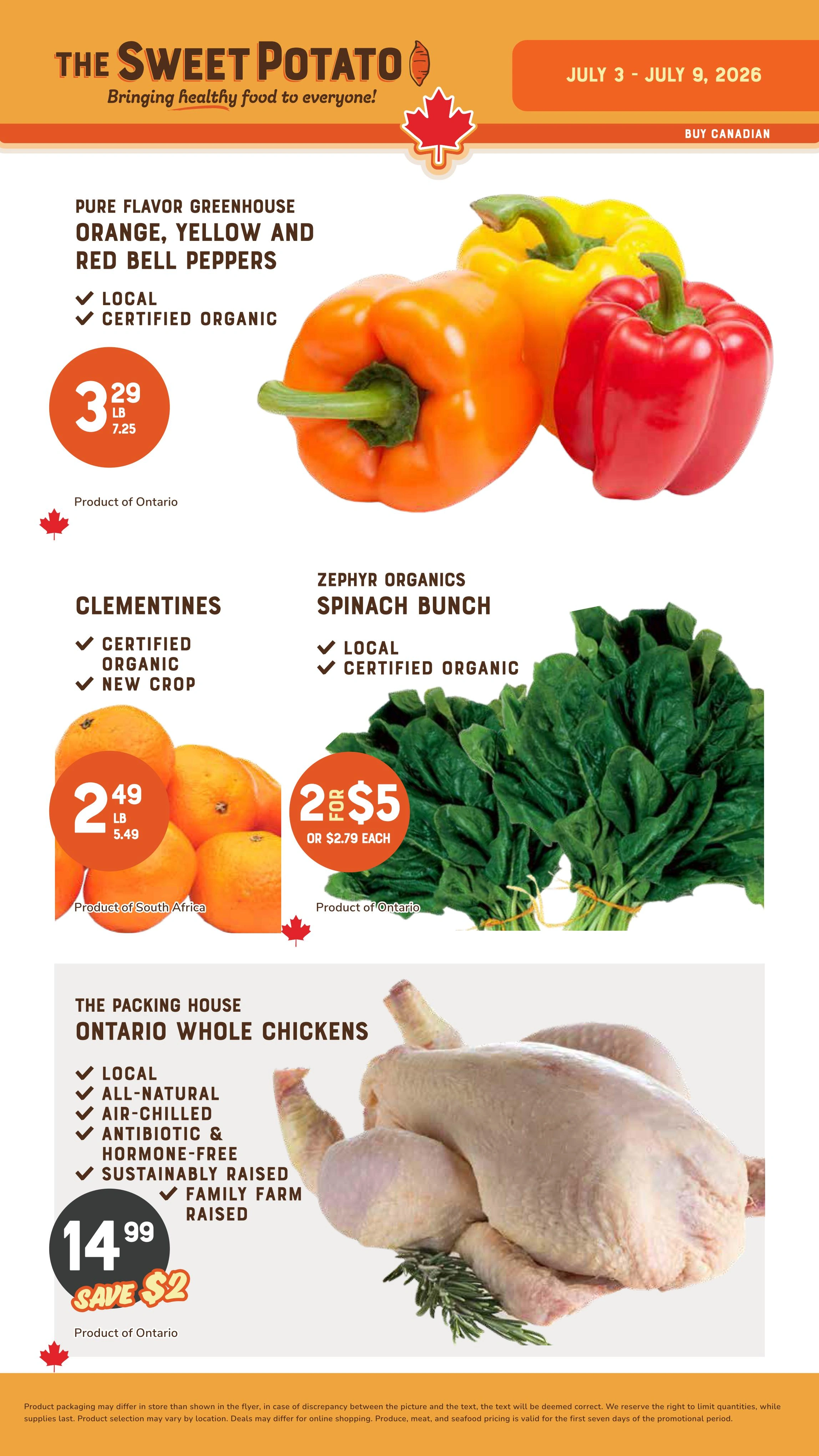 The Sweet Potato flyer page 1