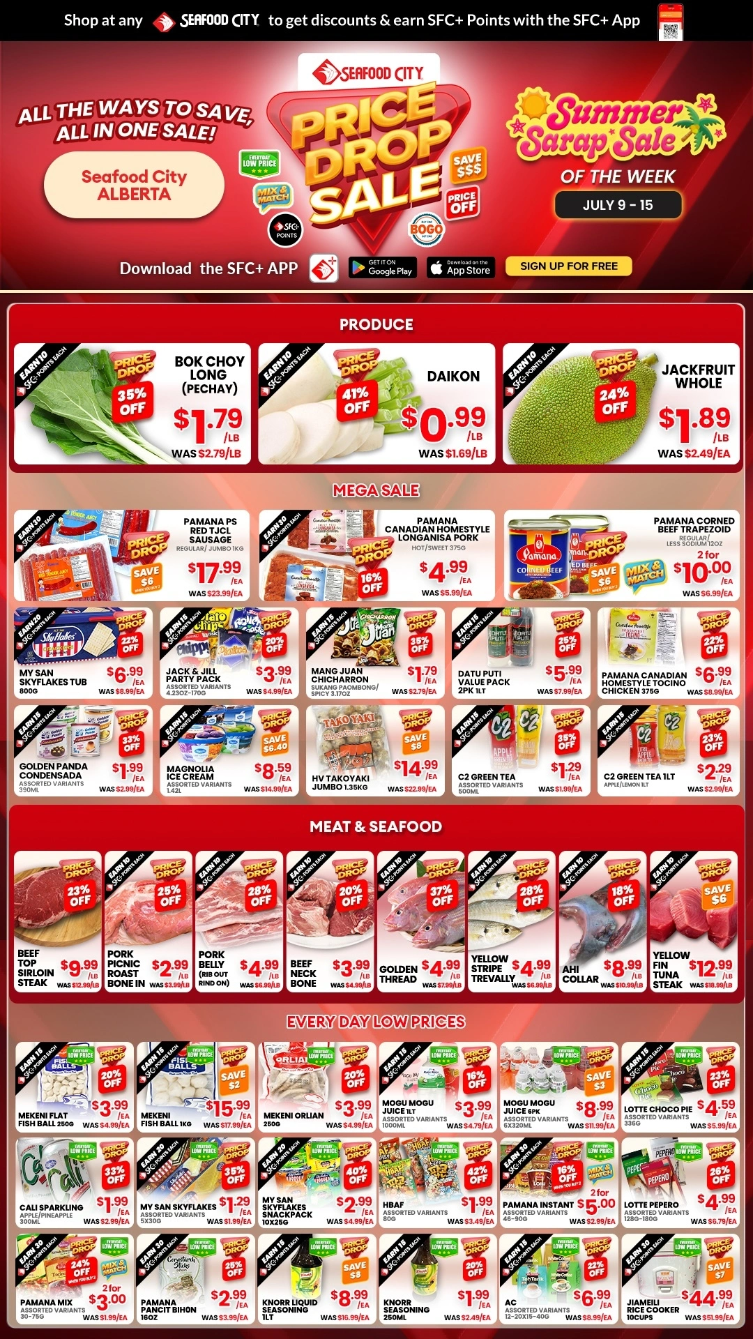 Seafood City Supermarket flyer page 1