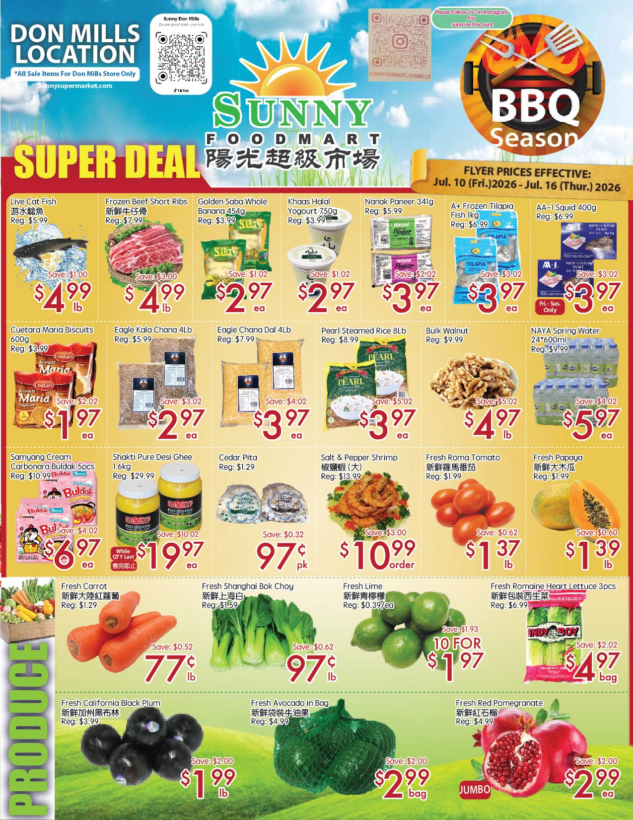 Sunny Food Mart flyer page 1