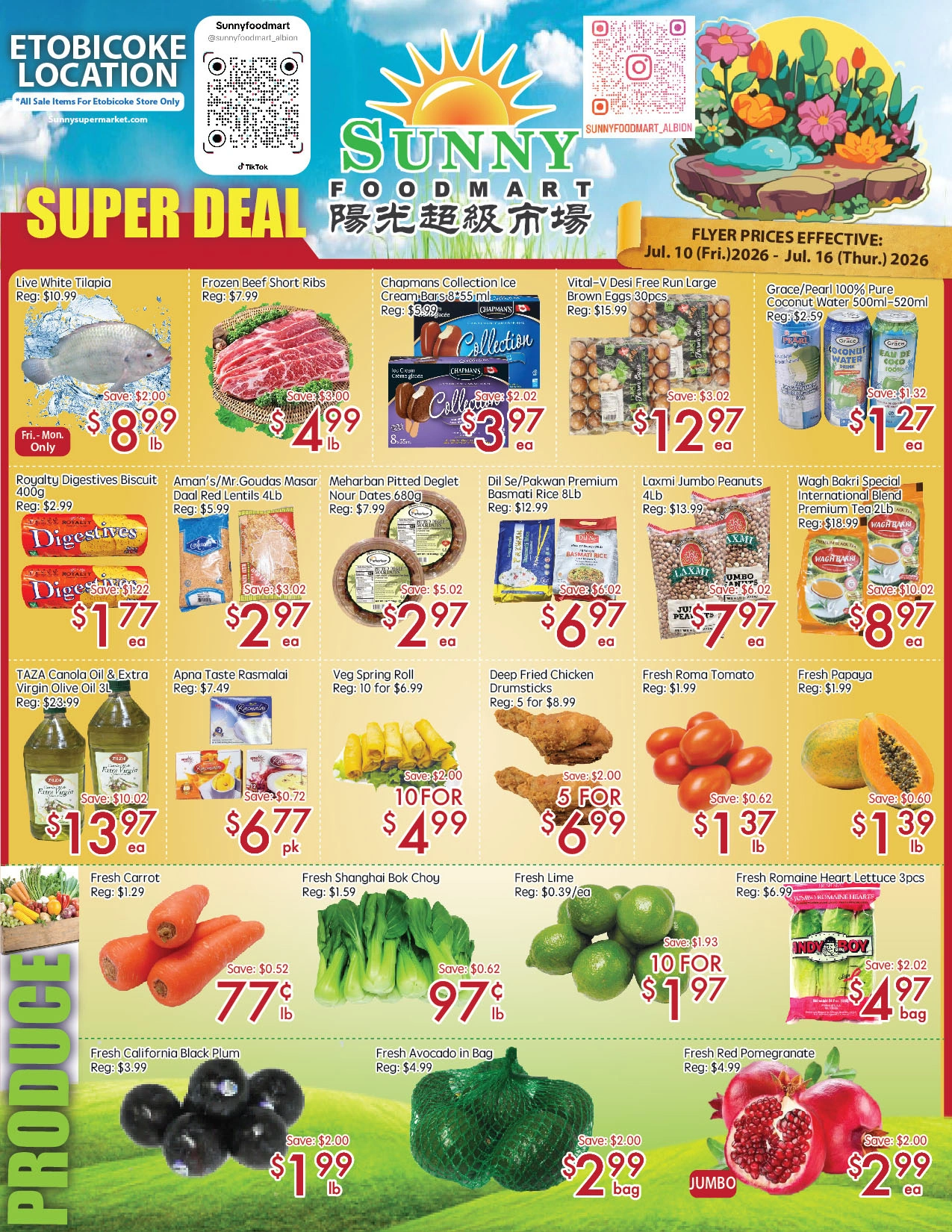 Sunny Food Mart flyer page 1