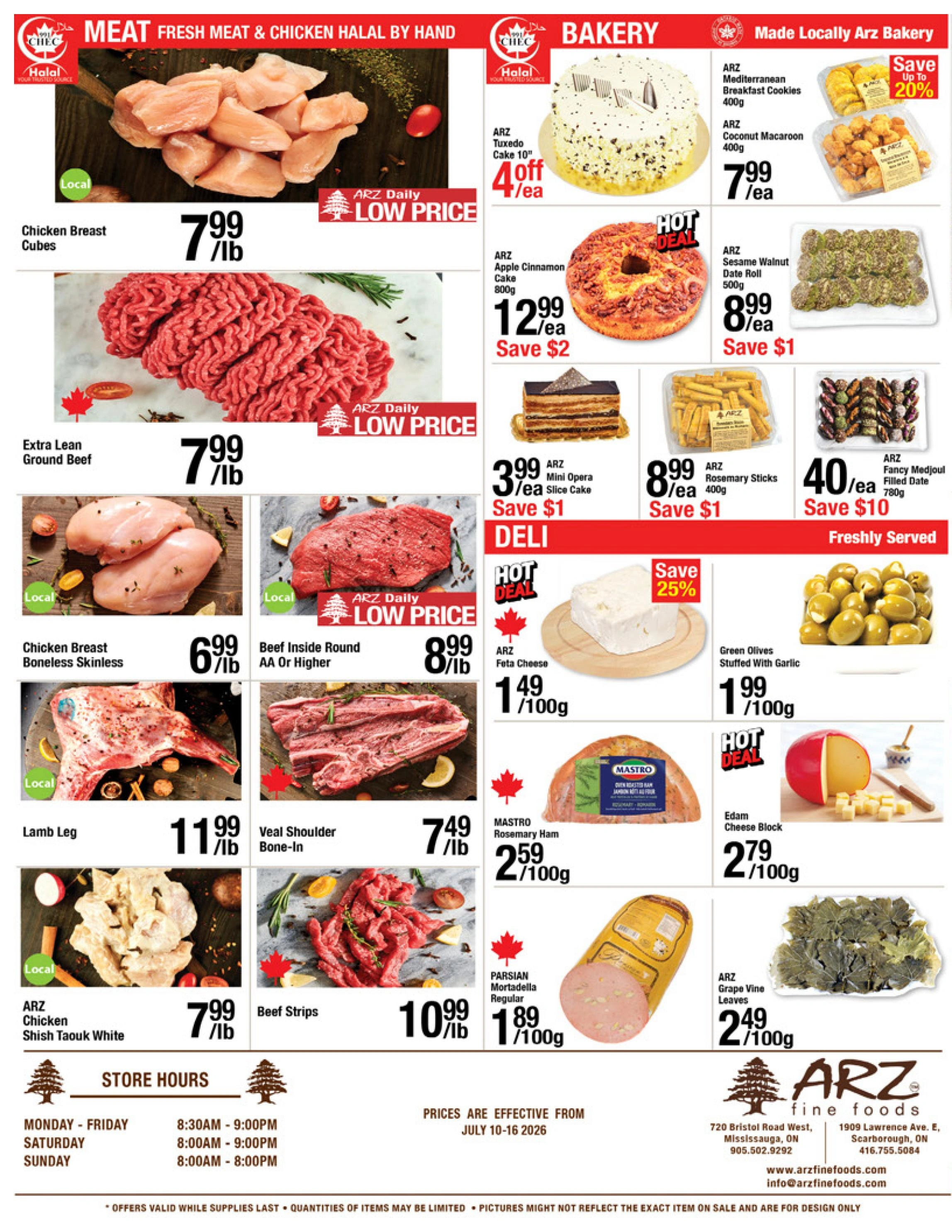Arz Fine Foods flyer page 4