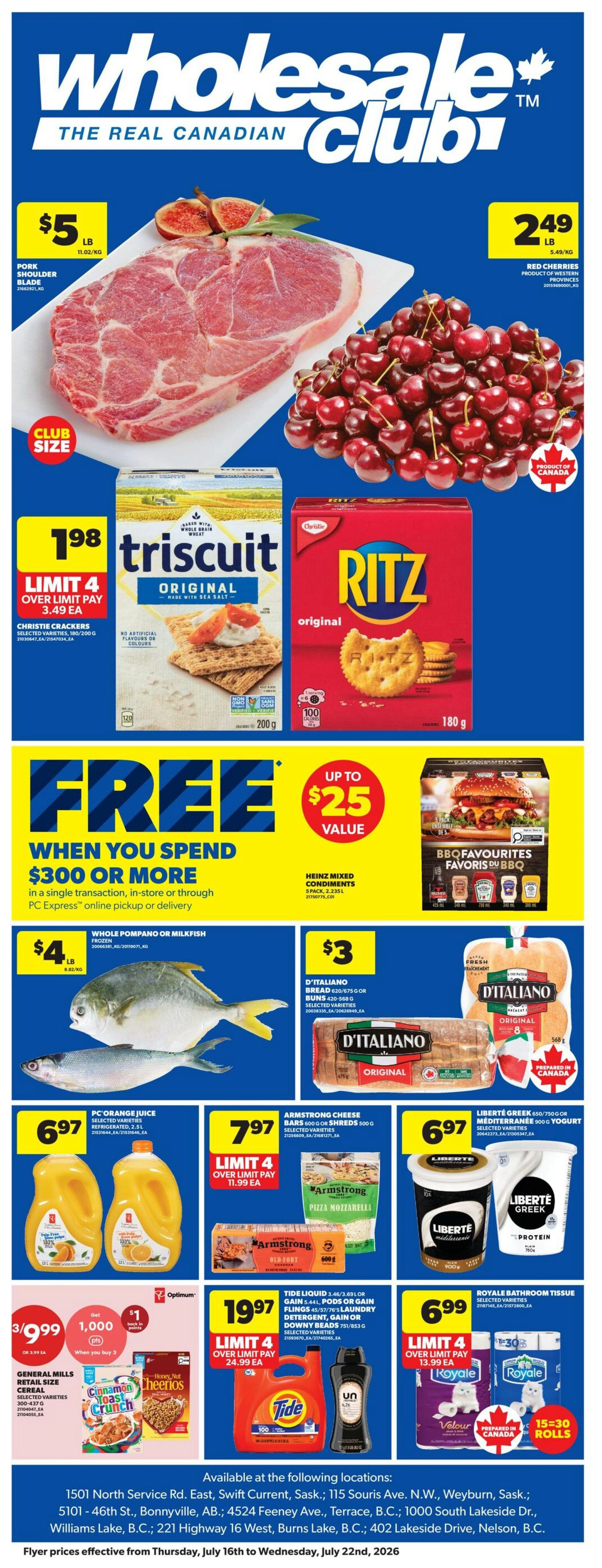 Real Canadian Wholesale Club flyer page 1