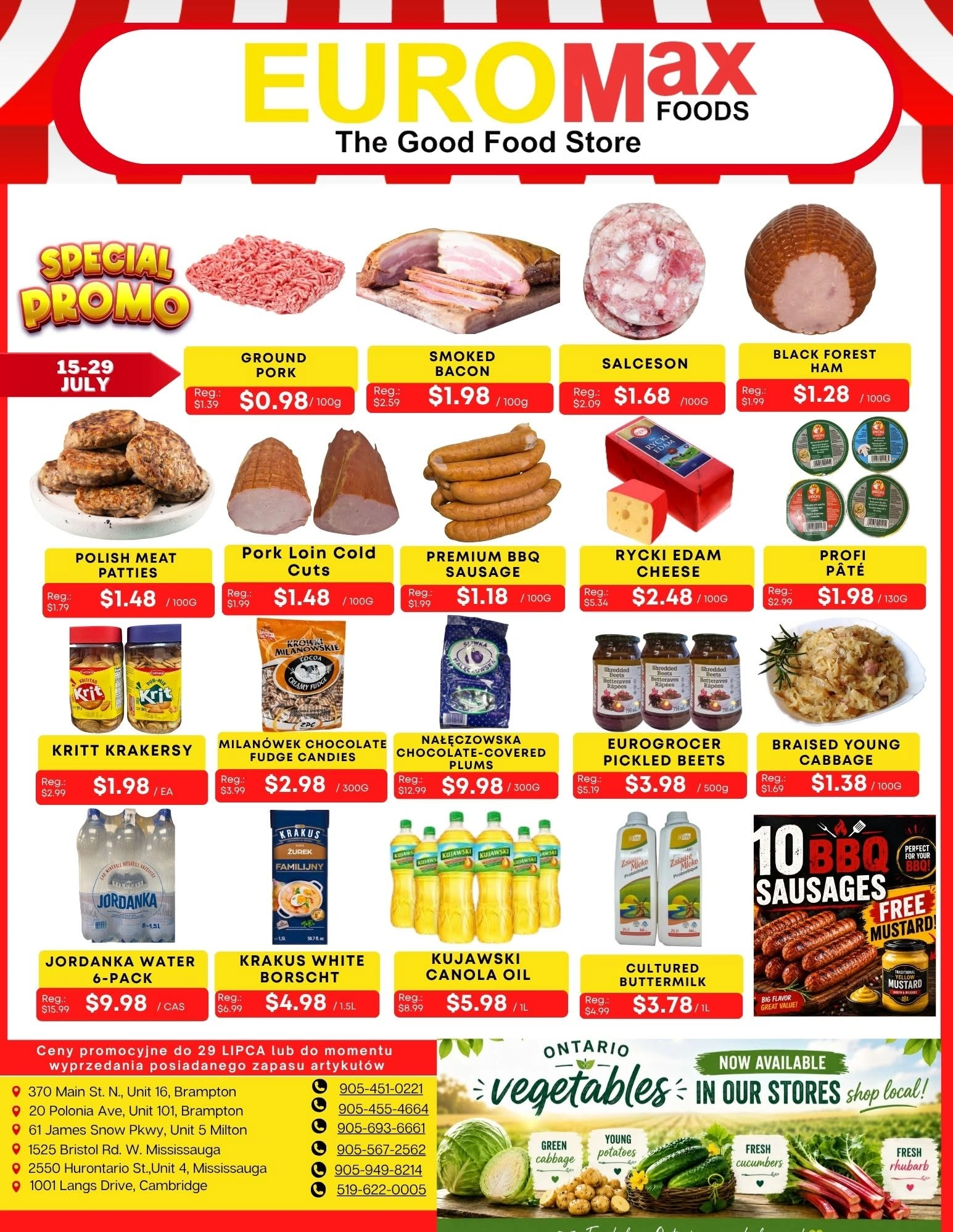 EuroMax Foods flyer page 1