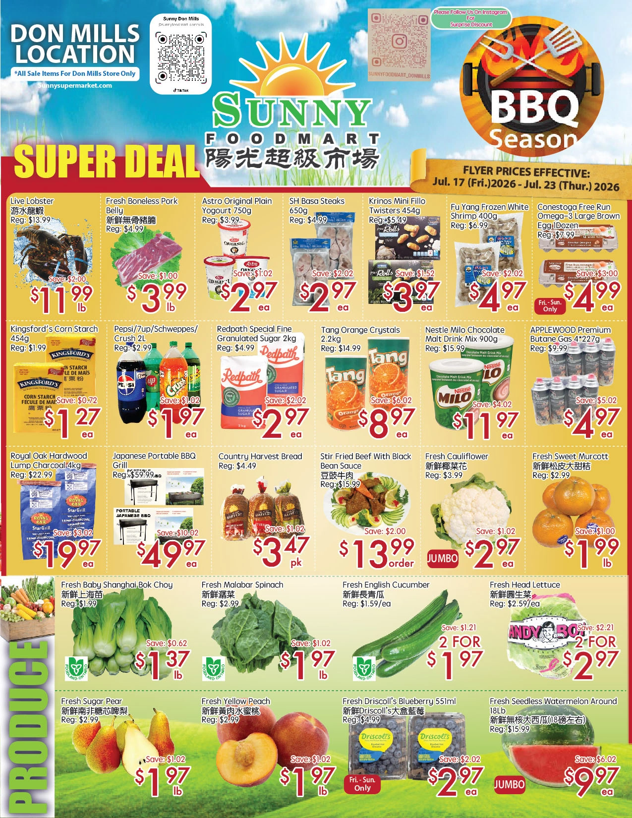 Sunny Food Mart flyer page 1