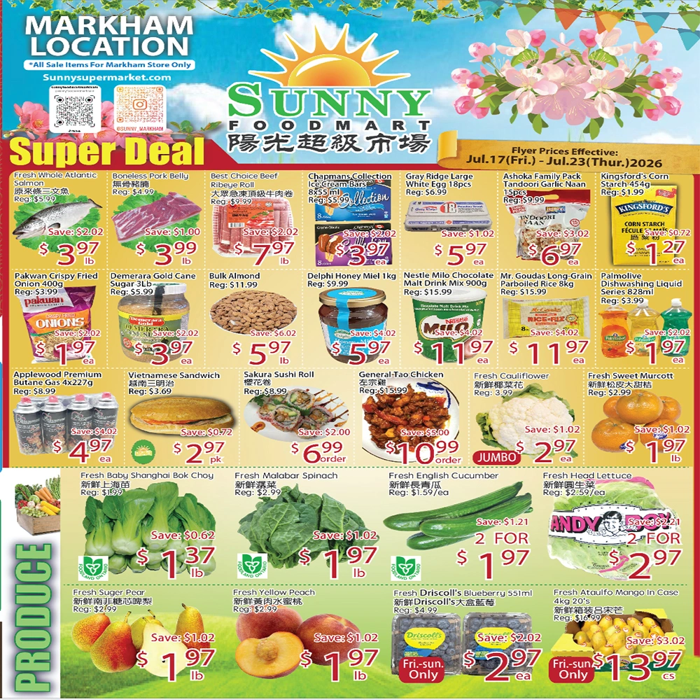Sunny Food Mart flyer page 1