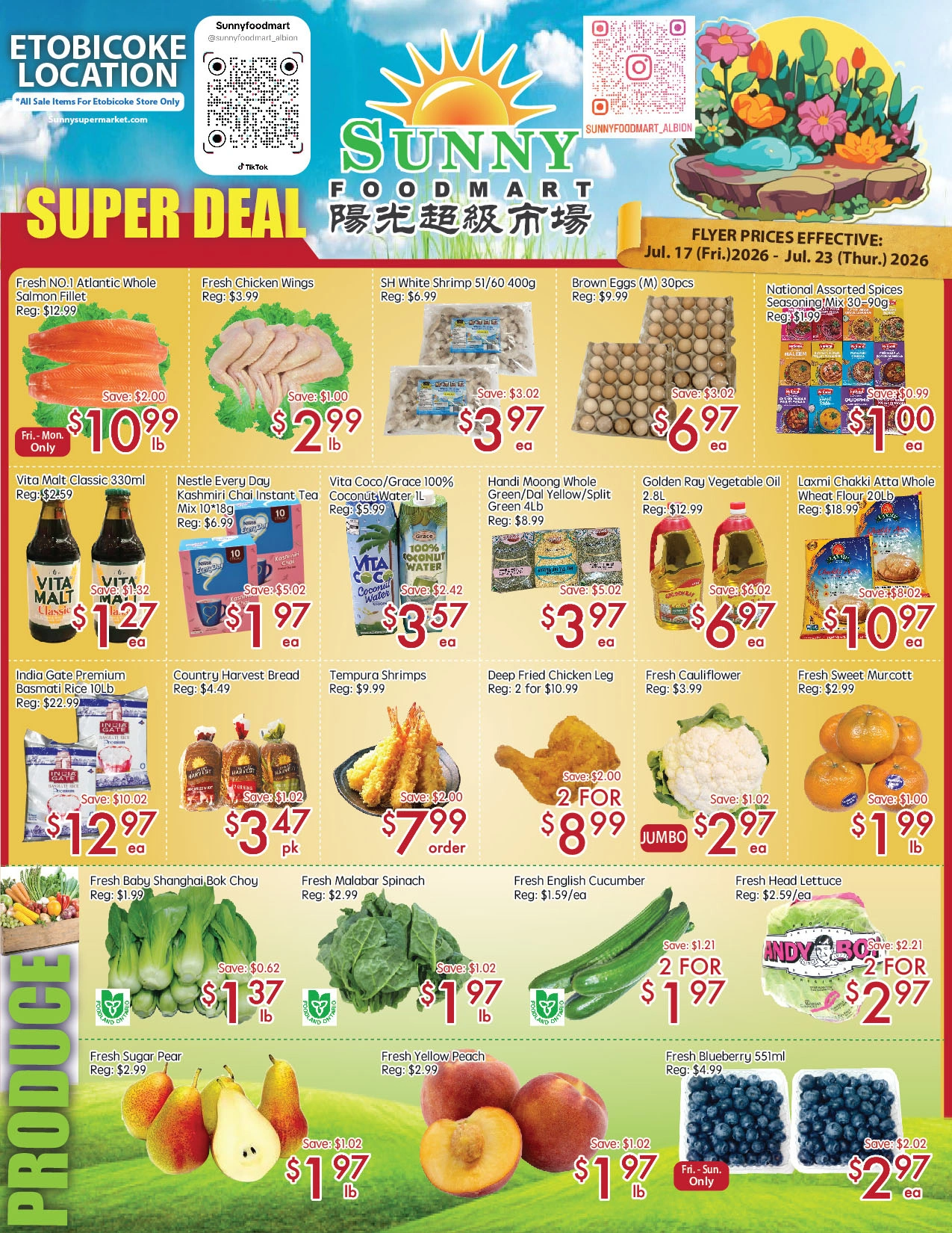 Sunny Food Mart flyer page 1