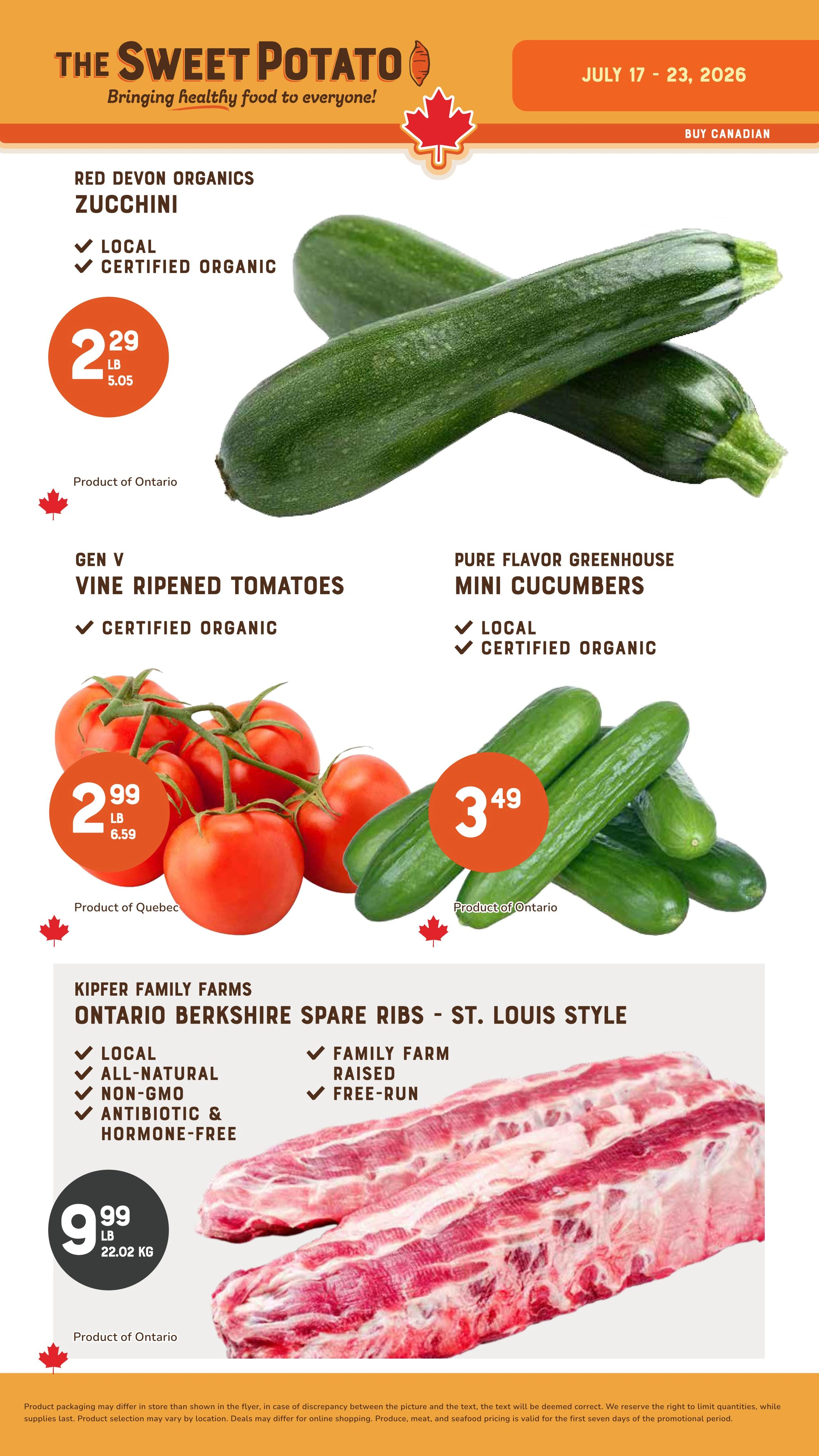 The Sweet Potato flyer page 1