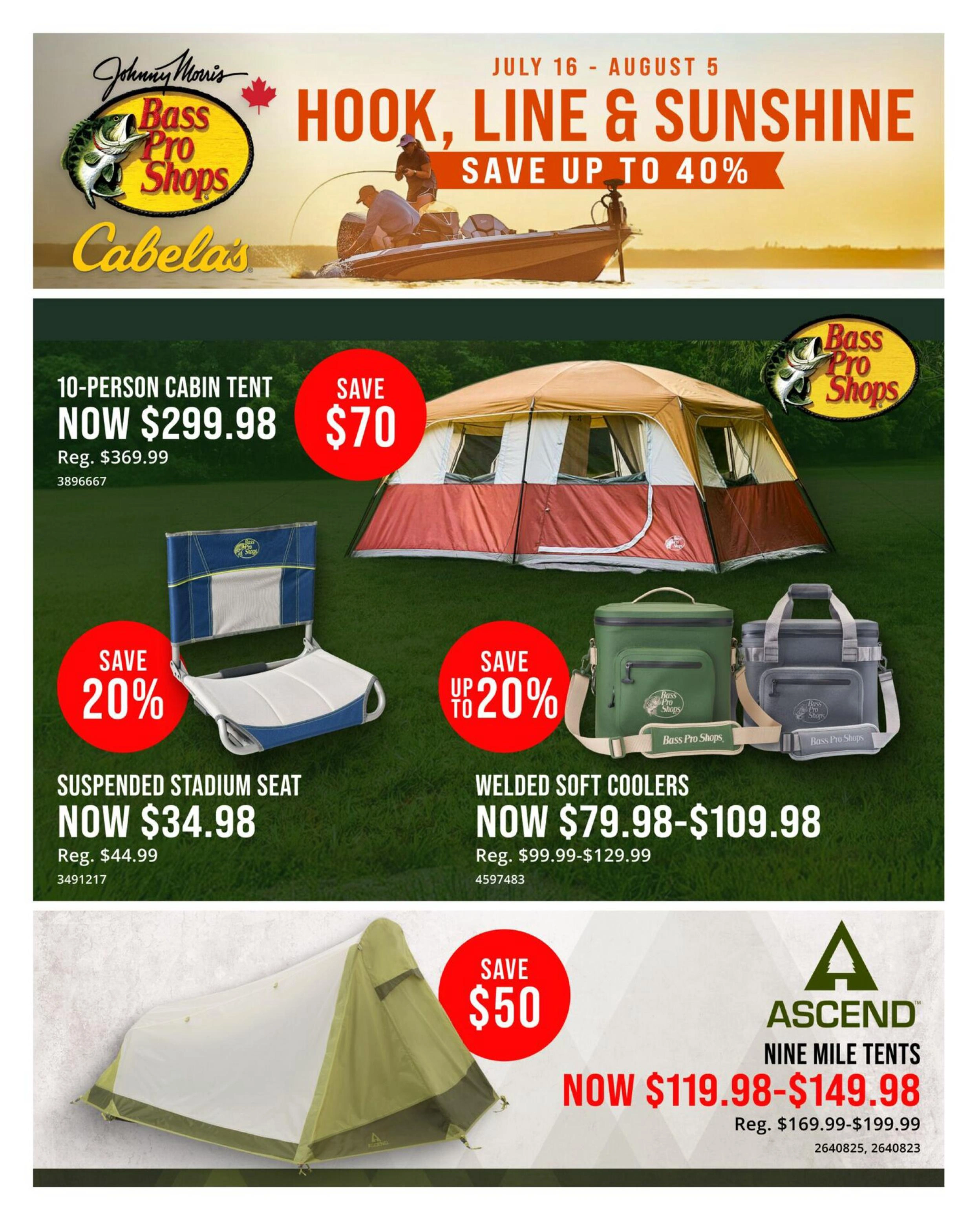 Bass Pro Shops flyer page 1