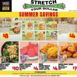 Sacks Food Co. Sacks Food Co. Flyer July 22 to August 4